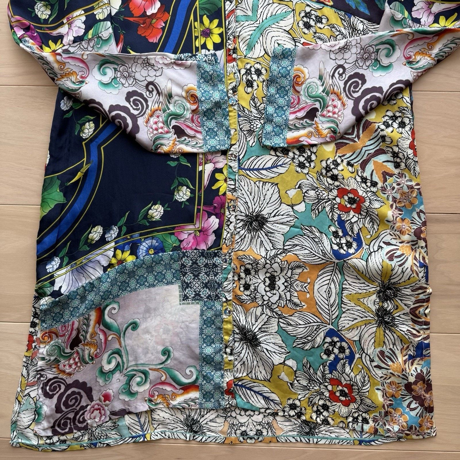Designer × Johnny Was Johnny Was Silk Cardigan Women's Medium Multicolor Art Size M / US 6-8 / IT 42-44 - 5 Thumbnail