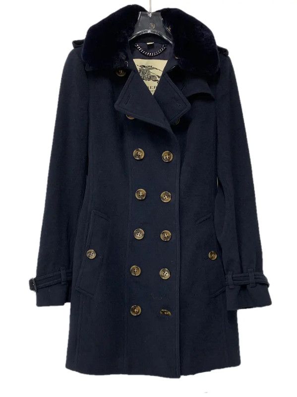 Burberry Burberry Black Wool Women's Coat Size S / US 4 / IT 40 - 1 Thumbnail