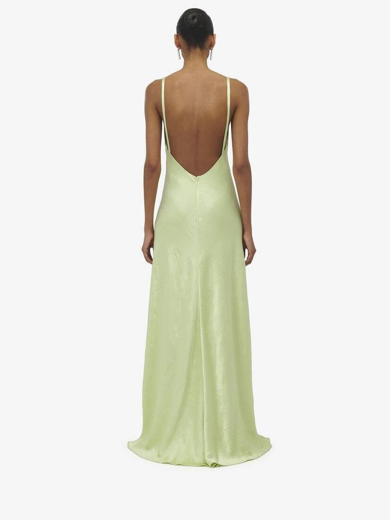 Alexander McQueen o1srvl11e0326 Slip Evening Dress in Pale Green Size S / US 4 / IT 40 - 3 Thumbnail