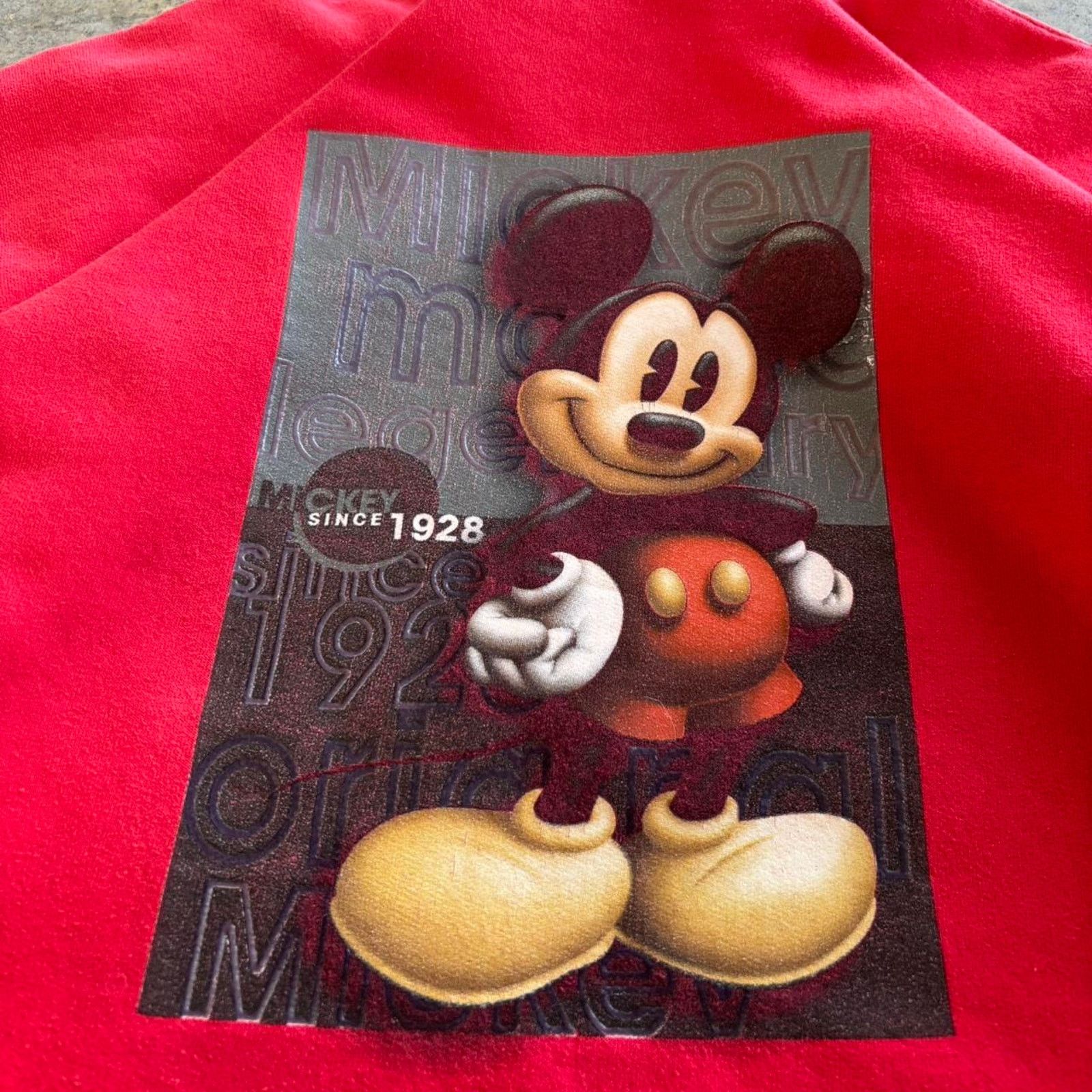Disney × Russell Athletic × Vintage 90s Mickey Mouse Disney Crewneck Sweatshirt Size US XL / EU 56 / 4 - 2 Thumbnail