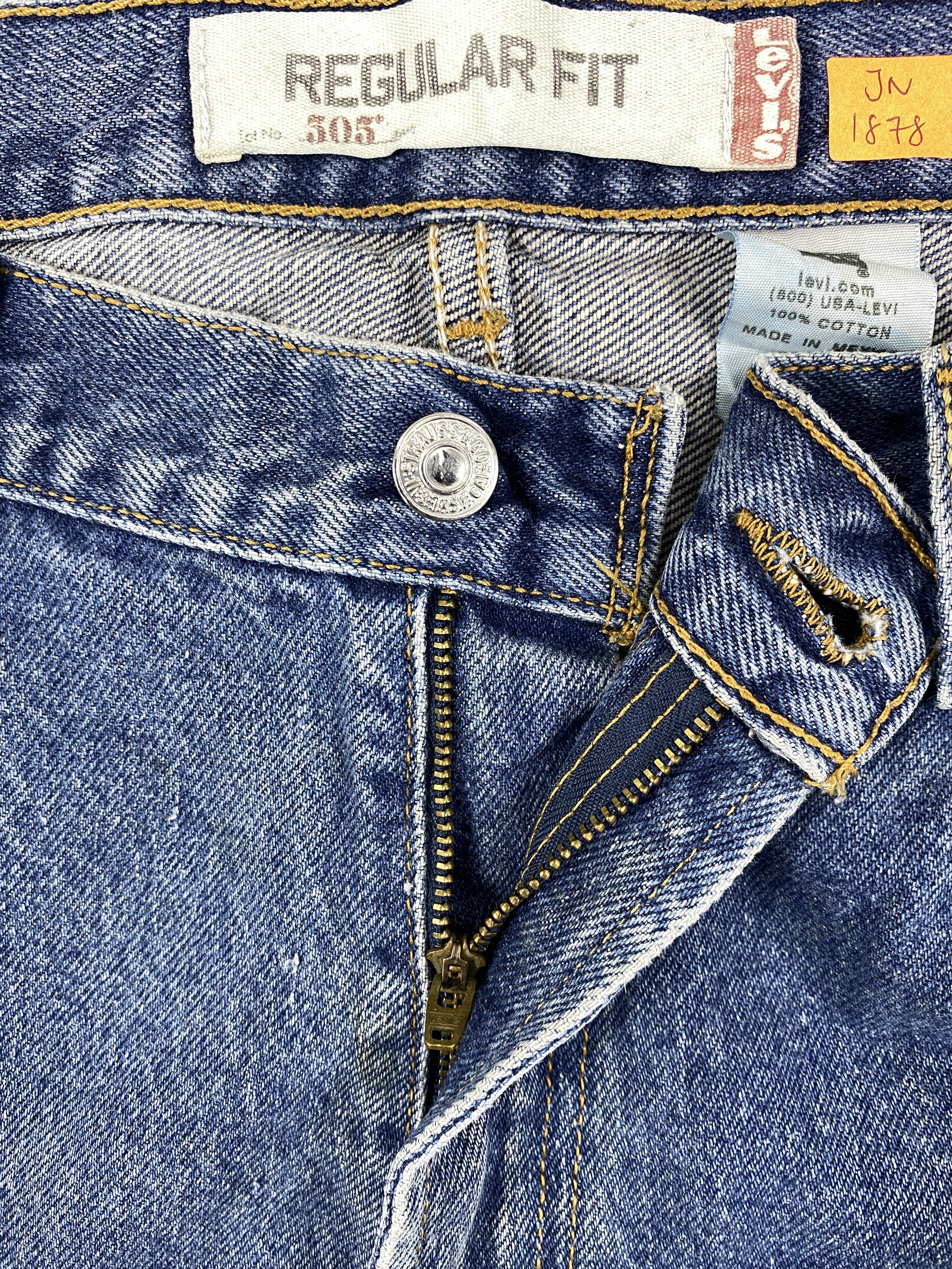 Levi's Dirty Blue Vintage Levi's 505 Jeans 37x36 Denim -JN1878 Size US 37 - 5 Thumbnail