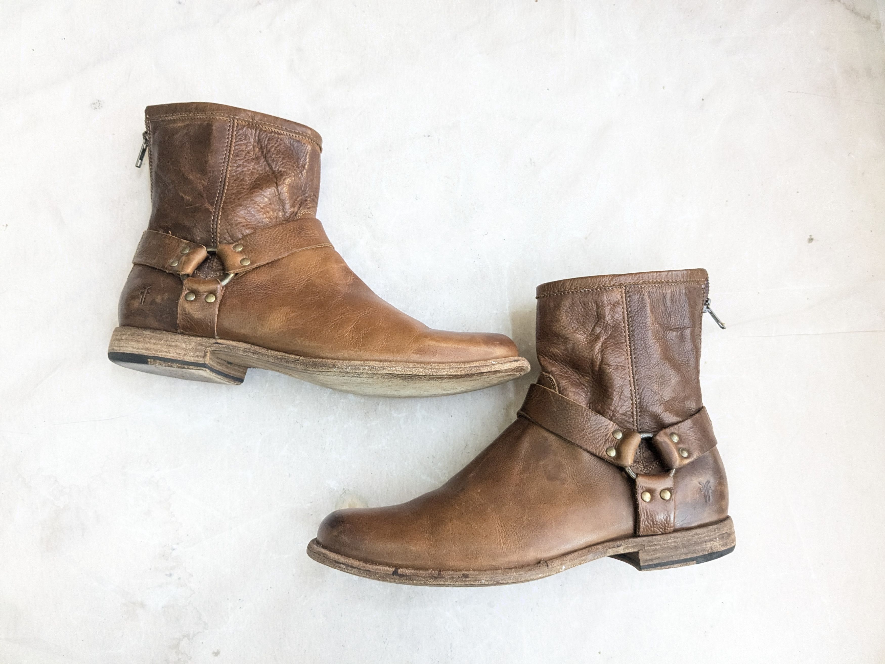 Frye Frye Harness Boots Brown Leather 11 D Leather Buckle Size US 11 / EU 44 - 1 Thumbnail