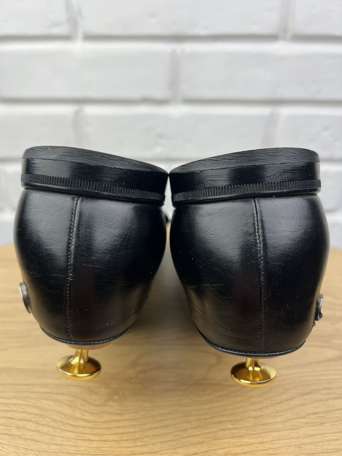 Gucci GUCCI Oxfords Leather Shoes Lace Up Back Logo Black Men’s Size US 10 / EU 43 - 15 Thumbnail