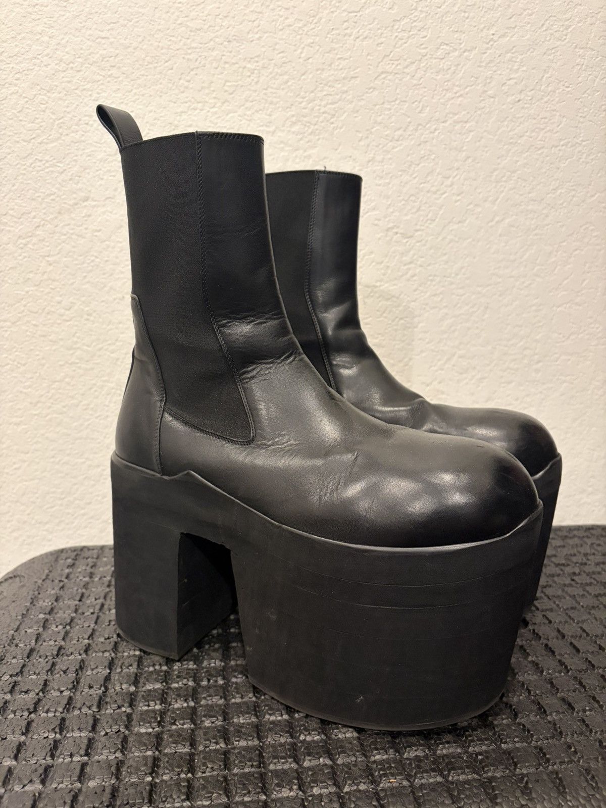 Rick Owens × Rick Owens Drkshdw RICK OWENS HEELED SLIVER BOOTS
