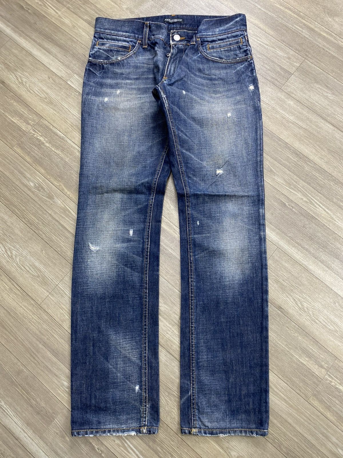 Dolce & Gabbana 2000s Dolce Gabbana Mudmax Distressed Lgb Style Jeans Size US 34 / EU 50 - 1 Thumbnail