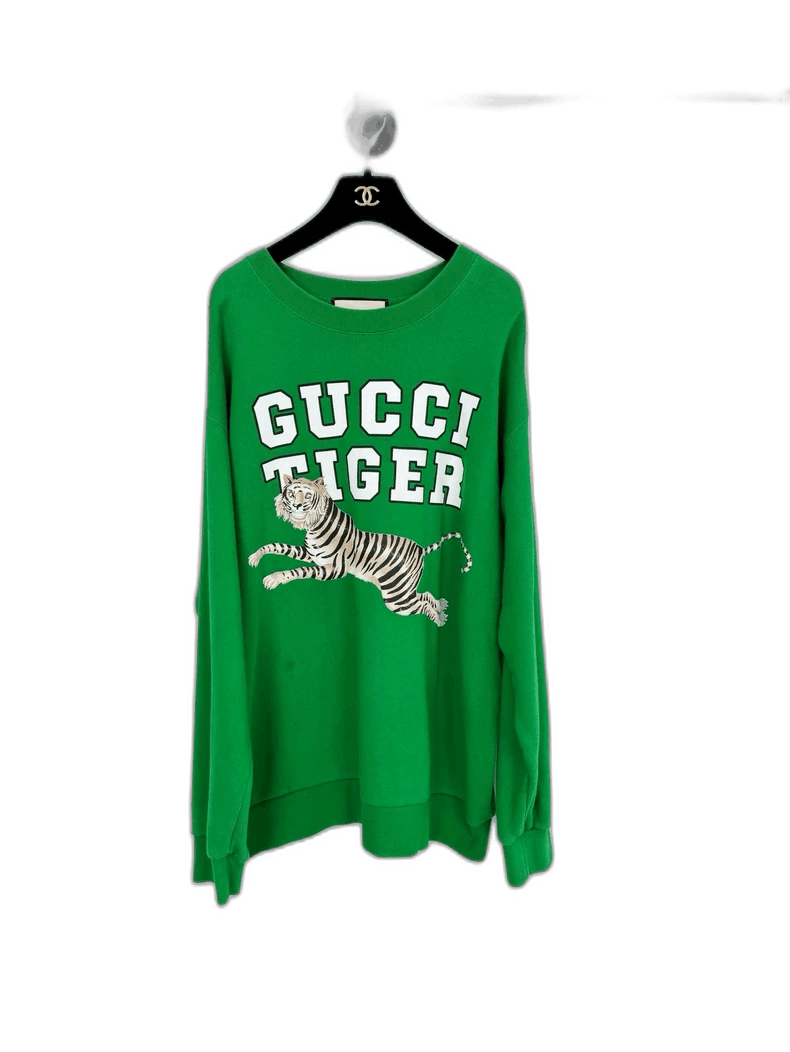 Gucci Gucci Green Sweatshirt with Tiger Graphic-2505 Size XL / US 12-14 / IT 48-50 - 1 Thumbnail