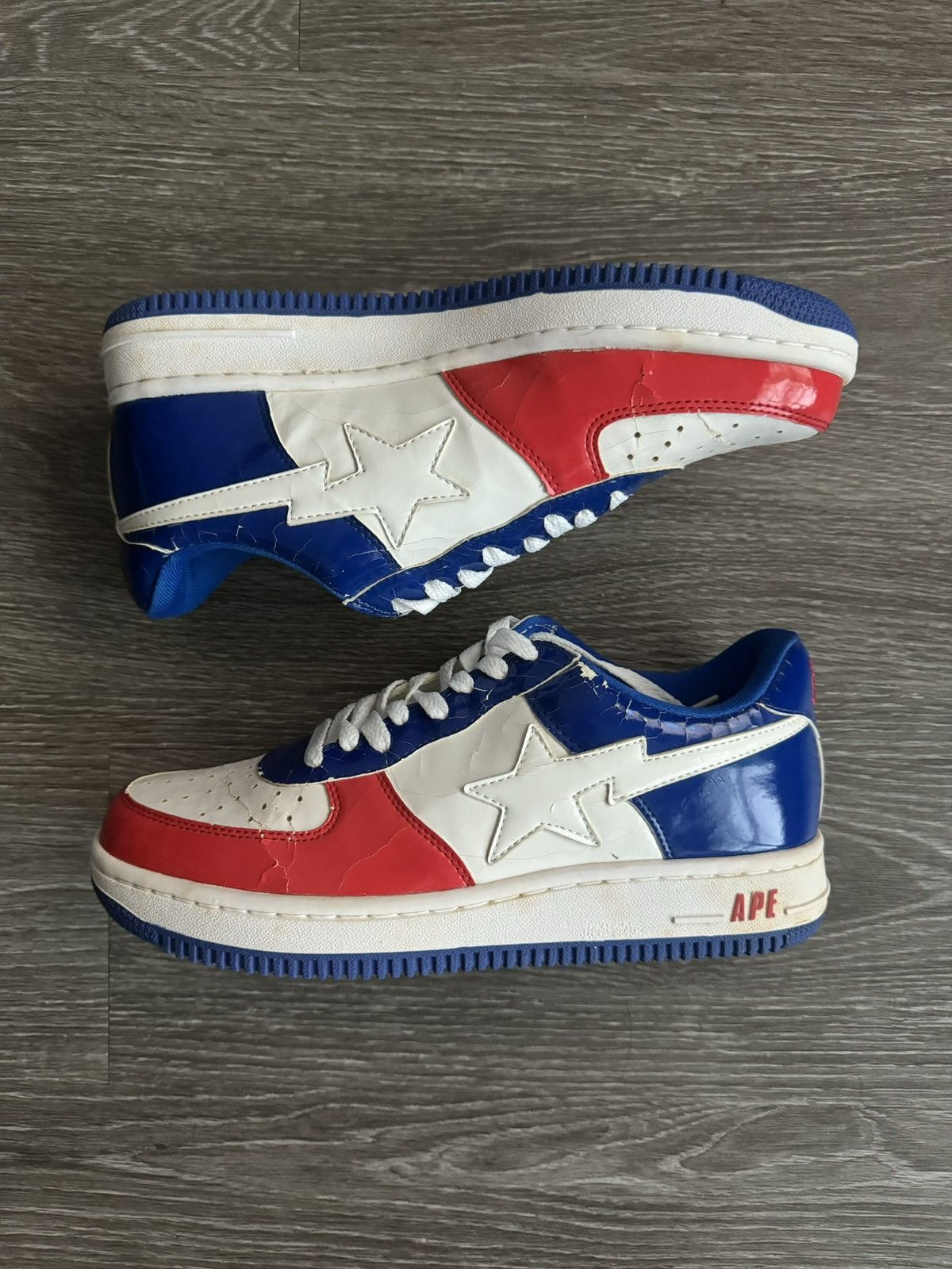 Bape 2006 Bapesta Red/Navy FS-001 Size US 8.5 / EU 41-42 - 3 Thumbnail