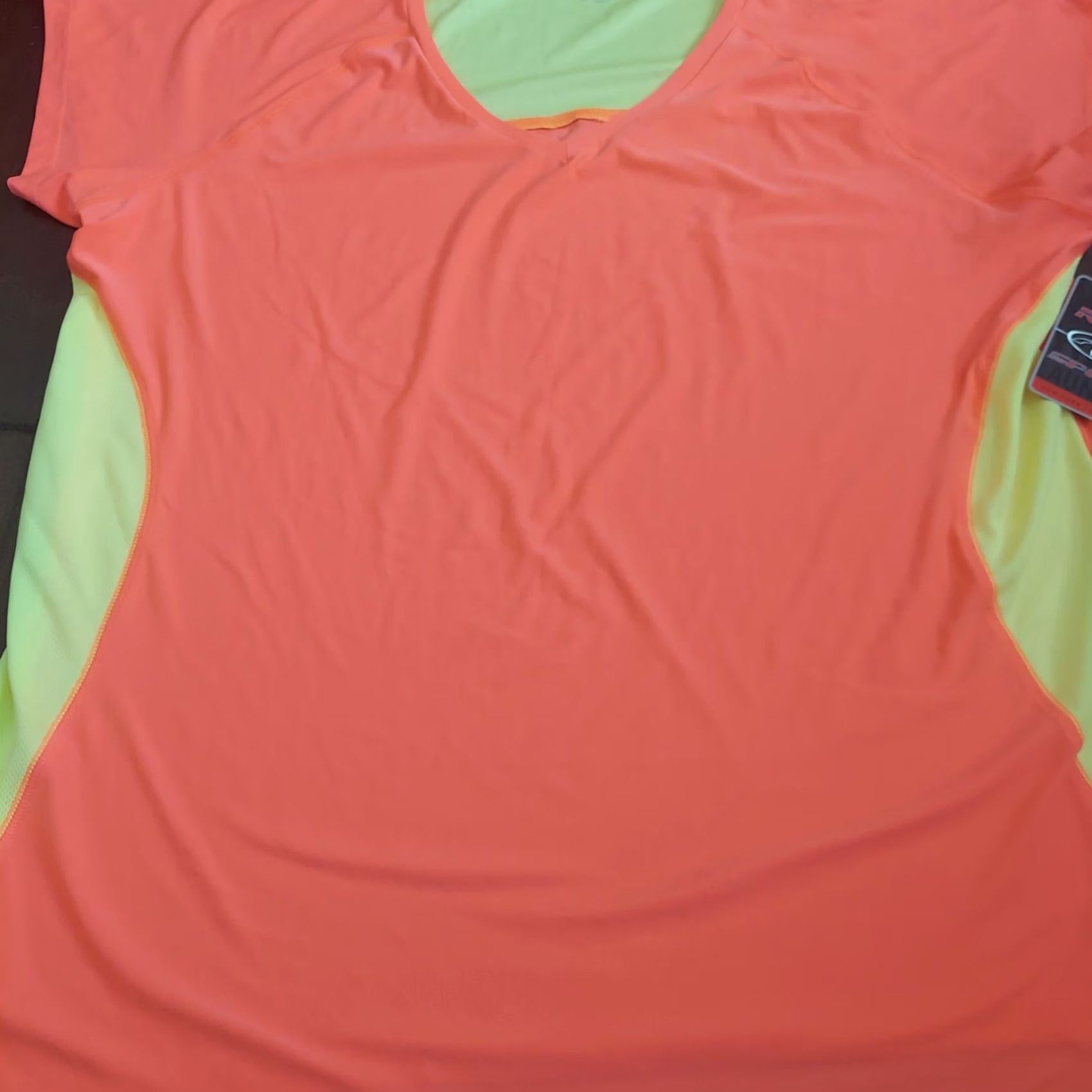 Vintage N.Y.L. Sport Laundry Women Activewear Orange Yellow Top NWT 3X Crew Neck Short Sleeve Tank Sports Activewear Basic Shirt Womens Size XXL / US 16-18 / IT 52-54 - 4 Thumbnail