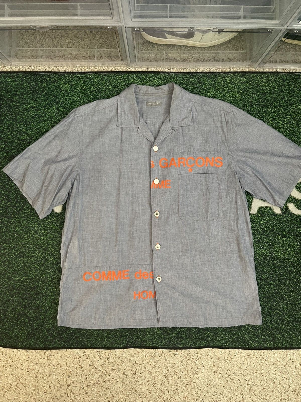 Comme des Garcons Homme Comme Des Garçon 2001 Split Logo Shirt Size US L / EU 52-54 / 3 - 1 Thumbnail
