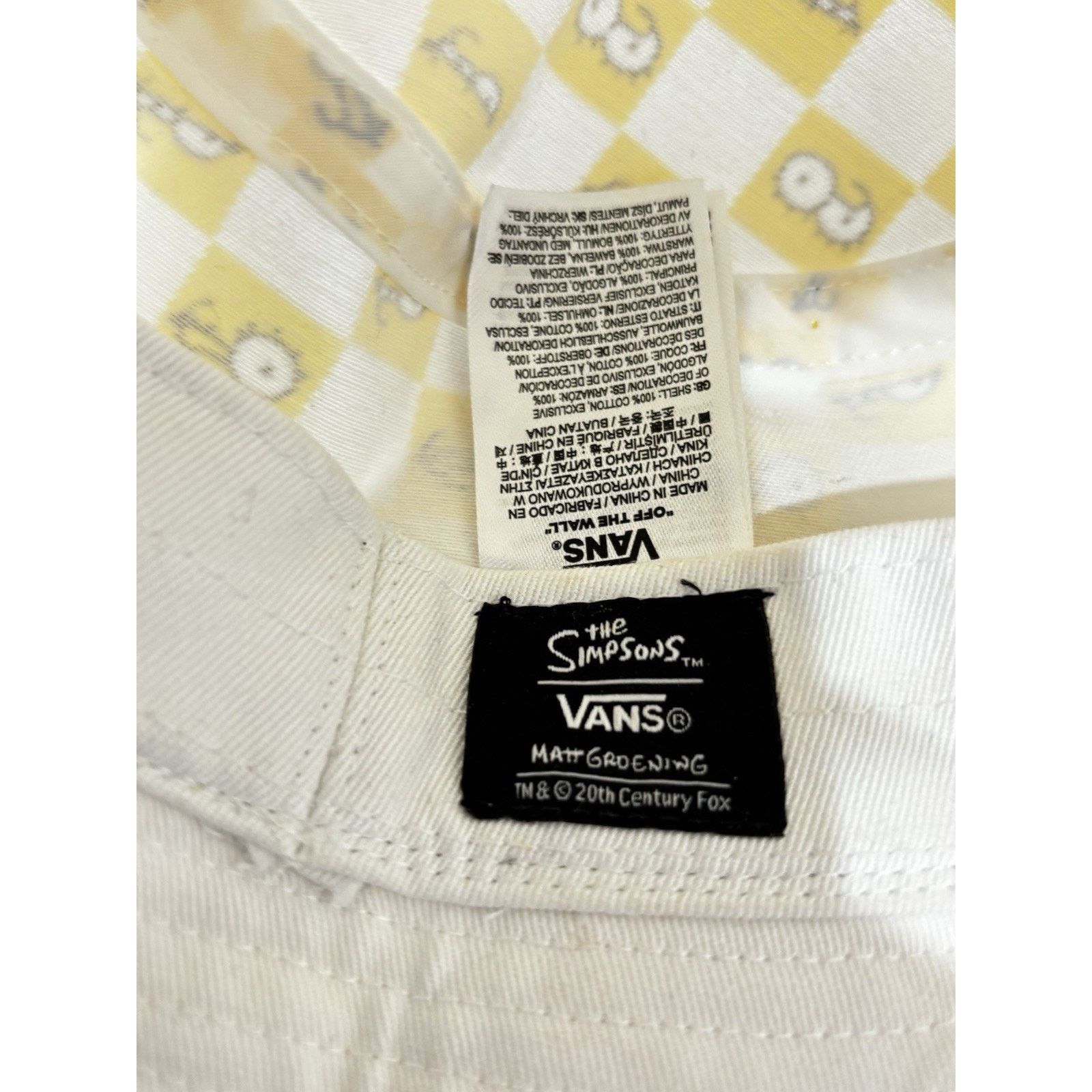 Vans Vans x The Simpsons Check Eyes Bucket Hat Size Yellow OS Size ONE SIZE - 3 Thumbnail