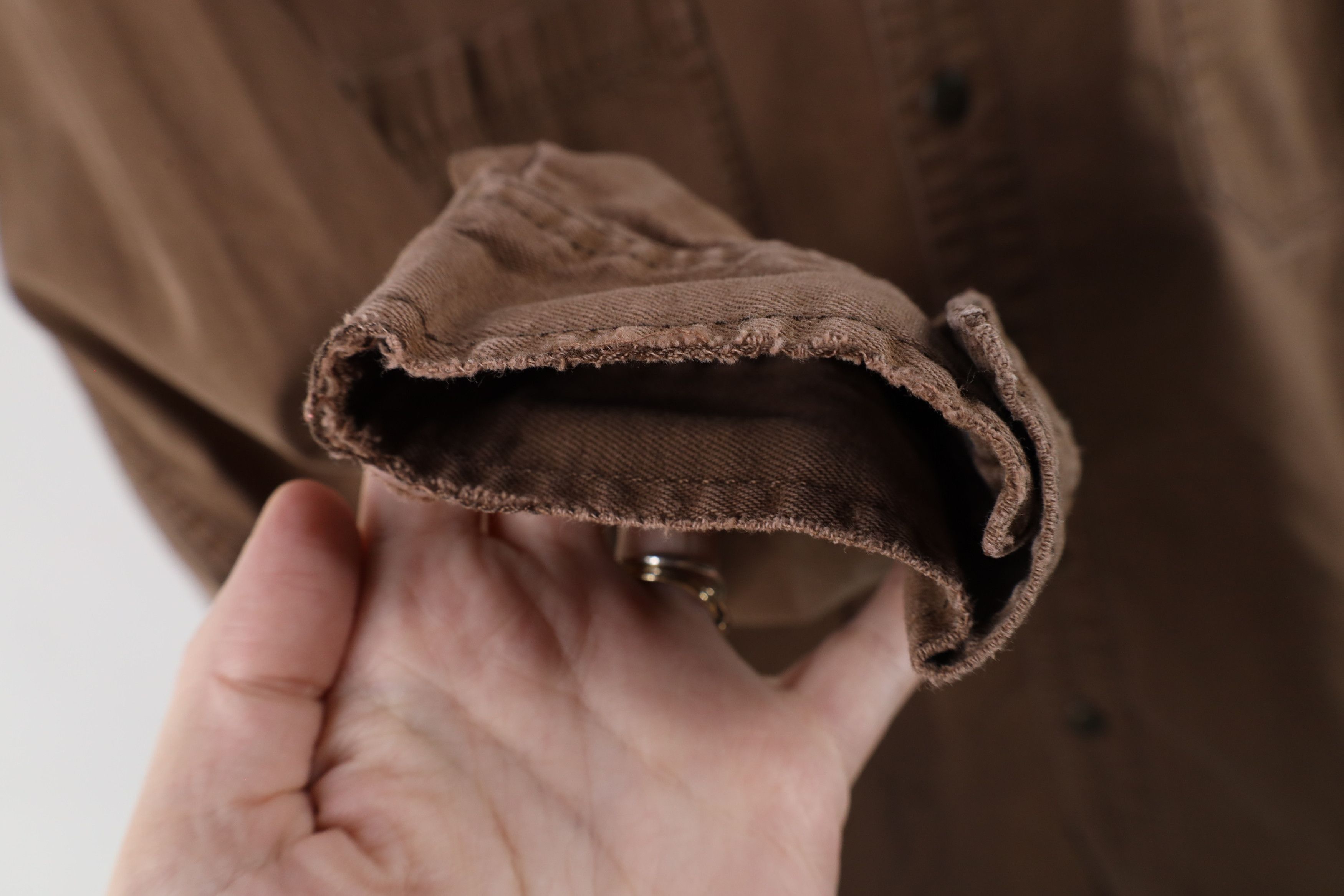 Levi's × Vintage Vintage 90s Levis Denim Jean Collared Button Shirt Brown Size US L / EU 52-54 / 3 - 9 Thumbnail