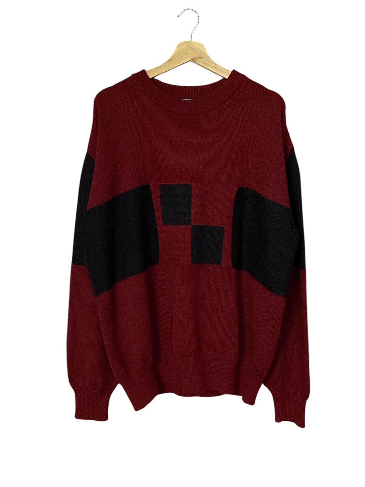 Issey Miyake Issey Miyake AW01 Checkered Turtleneck Knitted Sweater Size US M / EU 48-50 / 2 - 2 Thumbnail