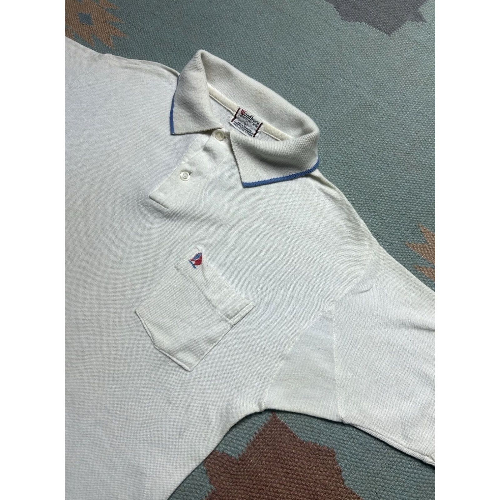 Vintage VINTAGE 60s Polo Shirt Cotton Knit White Golf Yacht Men’s Large Size US L / EU 52-54 / 3 - 3 Thumbnail