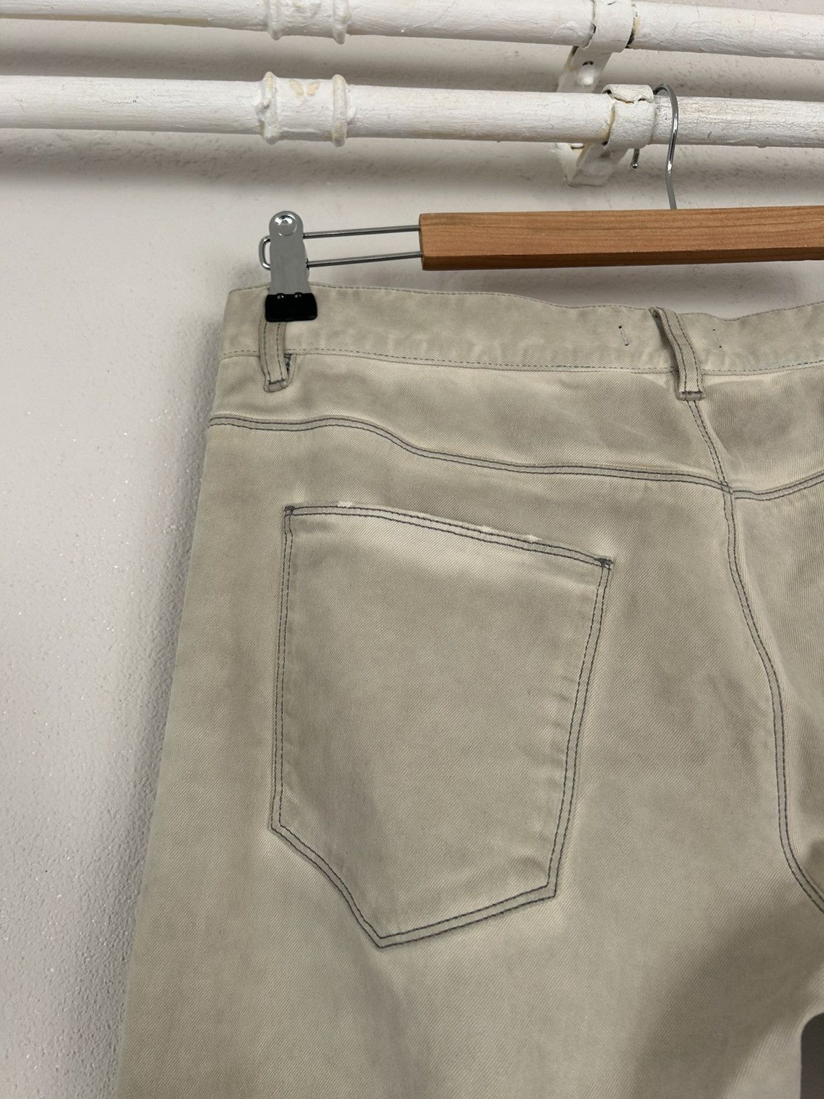 Prada Slim Fit Beige Washed Jeans Size US 34 / EU 50 - 10 Thumbnail