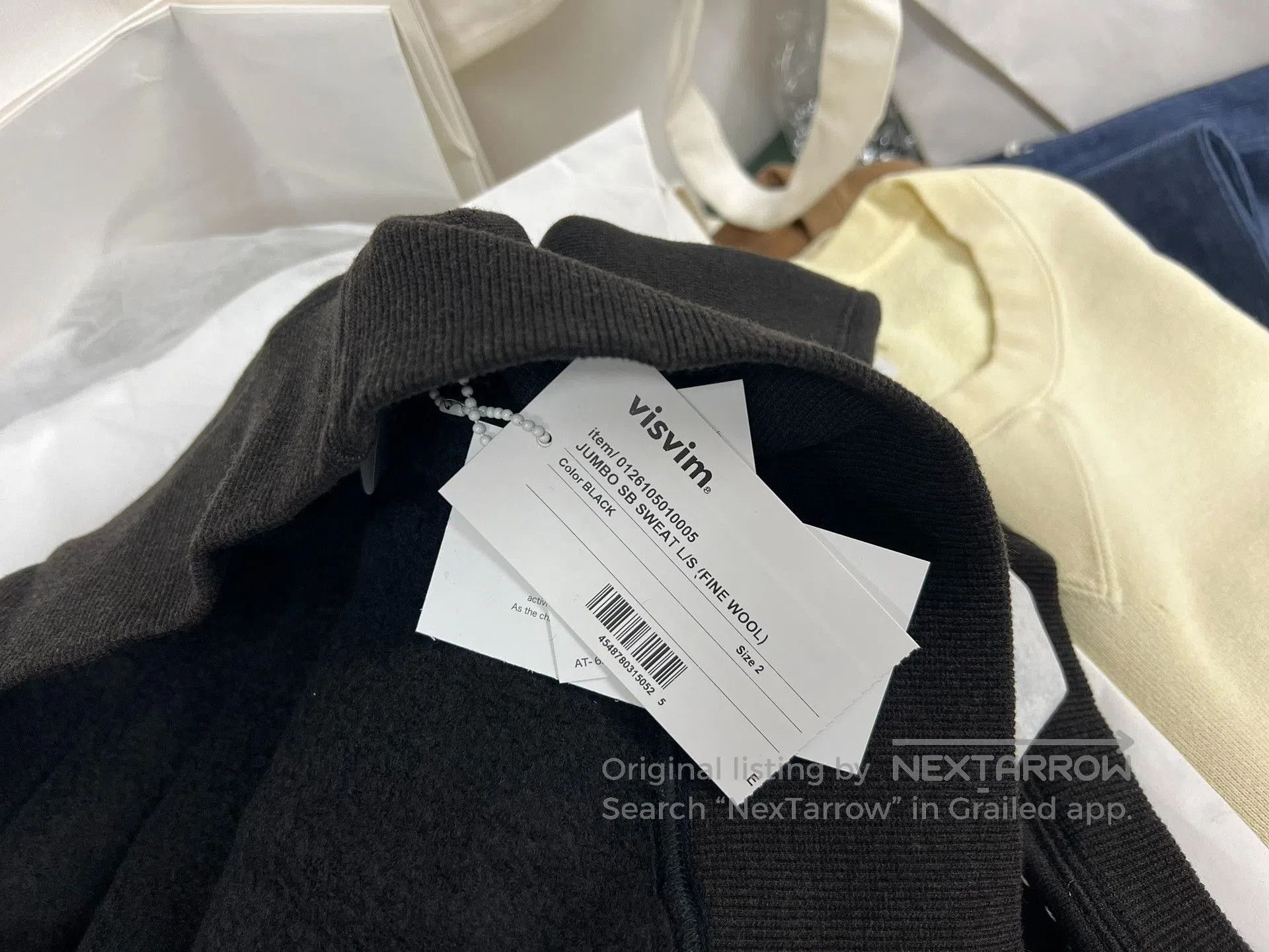 Visvim VISVIM JUMBO SB SWEAT (FINE WOOL). Size US M / EU 48-50 / 2 - 7 Thumbnail