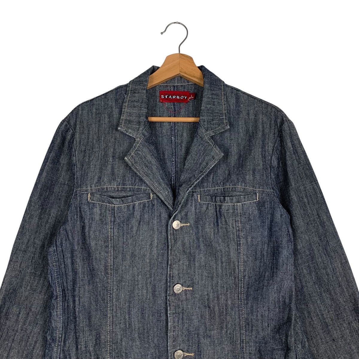 Japanese Brand STARBOY Denim Casual Jacket #1508-C68 Size US L / EU 52-54 / 3 - 2 Thumbnail