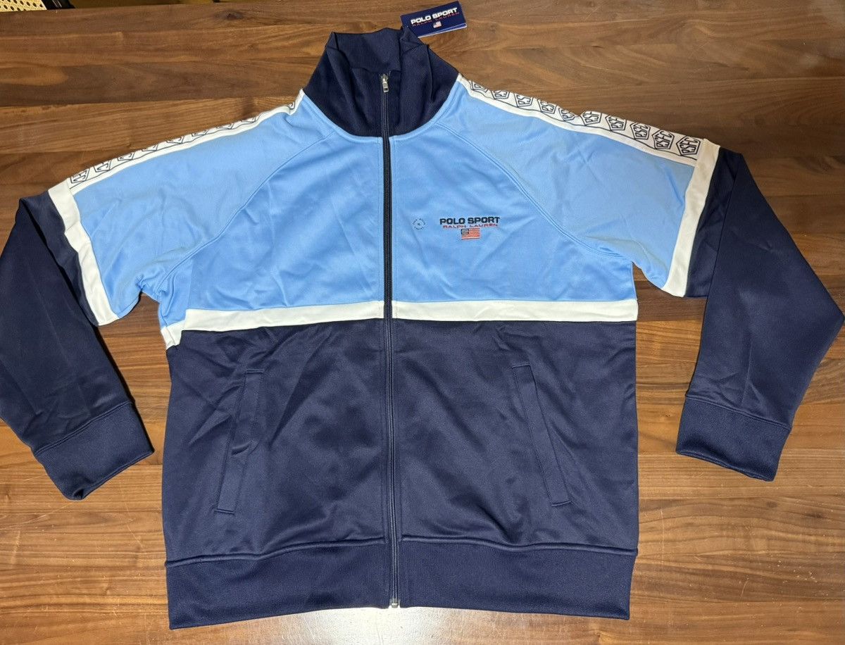 Polo Ralph Lauren Polo Ralph Lauren Sport Fleece Track Jacket Cruise Navy XL Size US XL / EU 56 / 4 - 5 Thumbnail