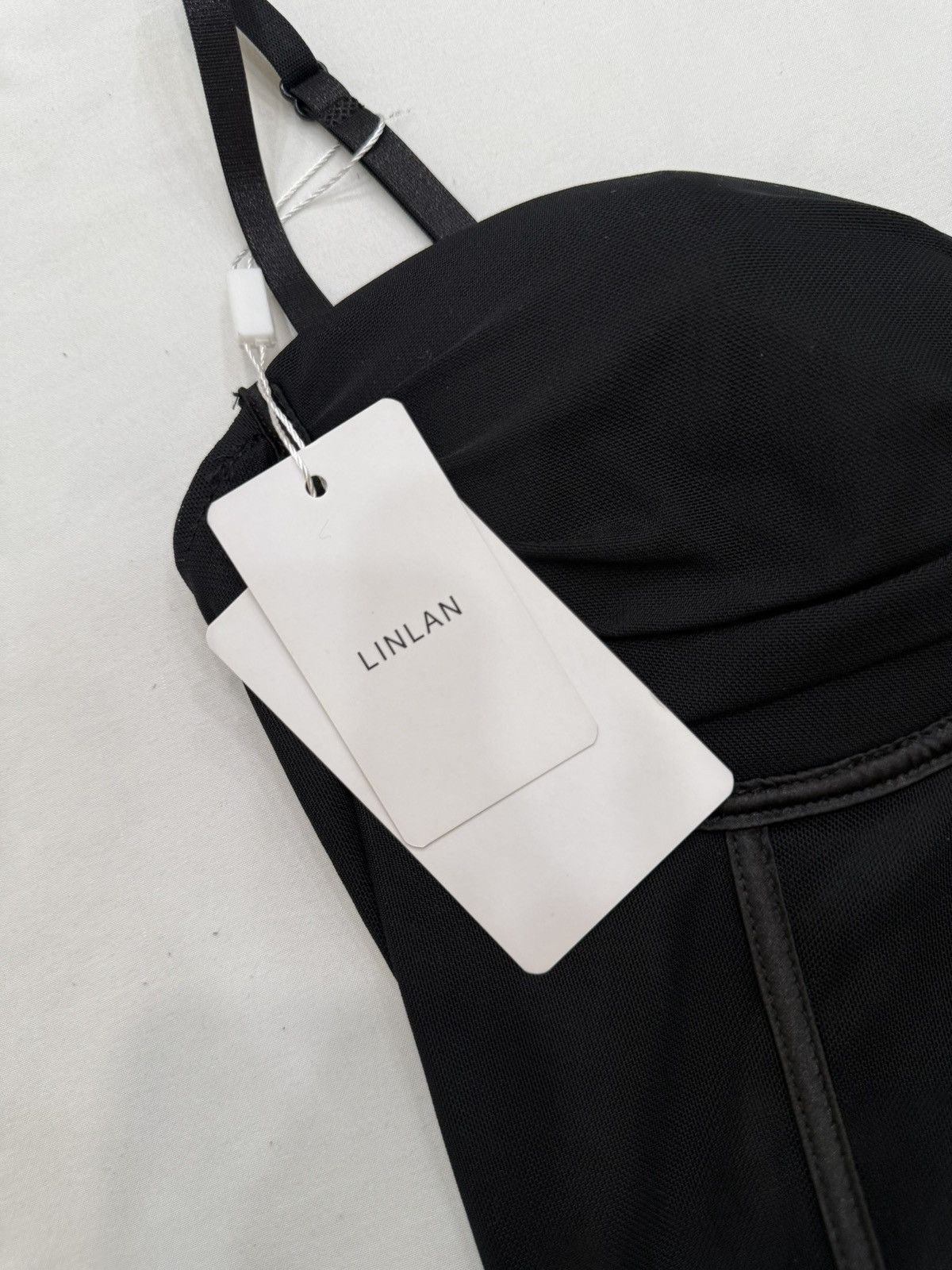 Other Linlan See Tulle Dress | Sleeveless Ruched Size L / US 10 / IT 46 - 3 Thumbnail