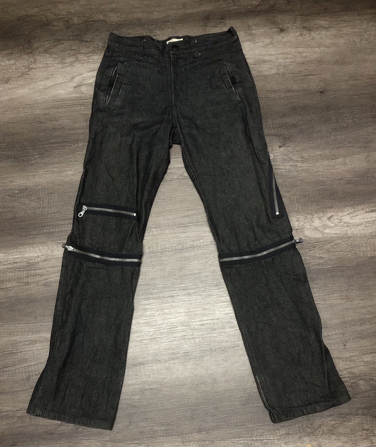 If Six Was Nine × Japanese Brand × Le Grande Bleu (L.G.B.) Vintage Setting Ons Pants Bondage Zipper Design Size US 29 - 1 Thumbnail