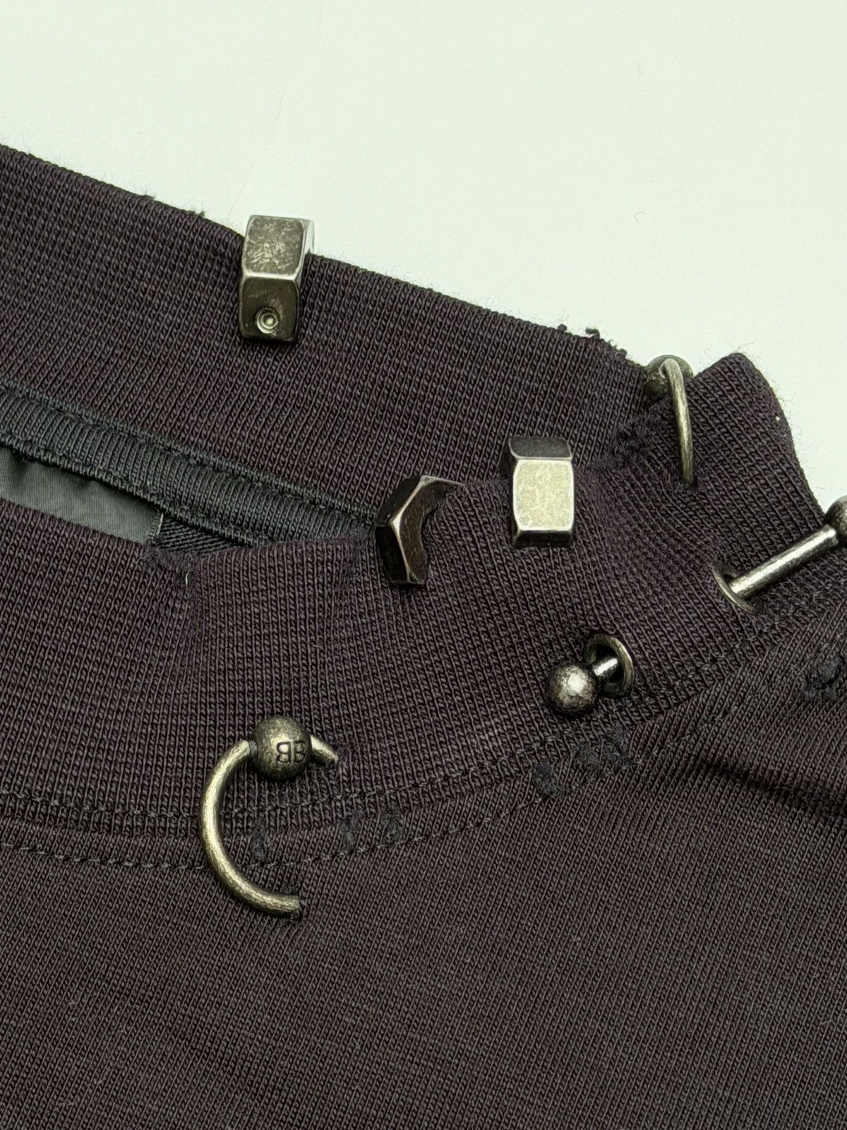 Balenciaga Balenciaga Piercings Collar Oversized Tee Shirt Black Size US M / EU 48-50 / 2 - 4 Thumbnail
