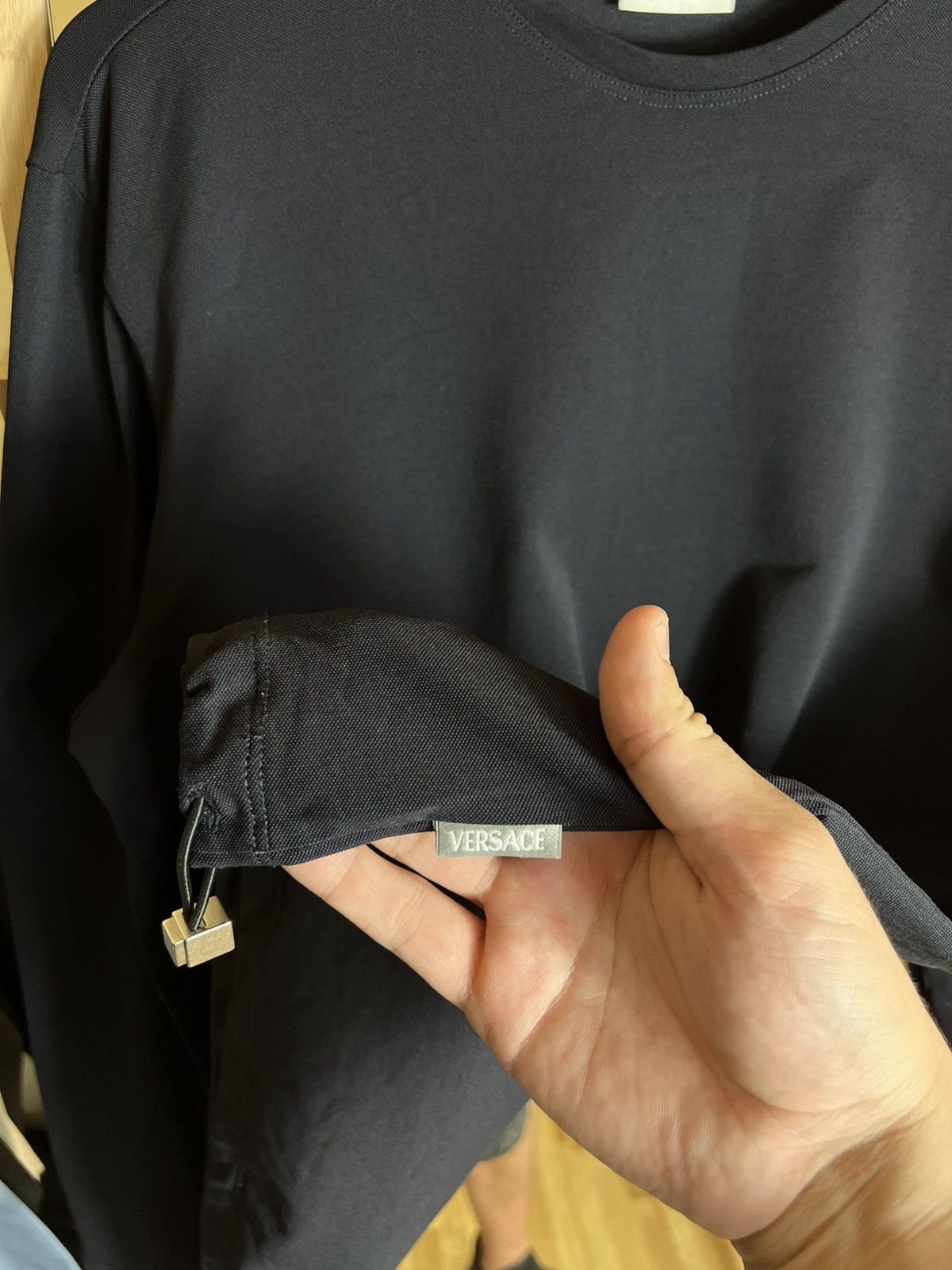 Versace Jeans Couture Rare Vintage Versace Black Sweatshirt Y2K Size US XL / EU 56 / 4 - 4 Thumbnail