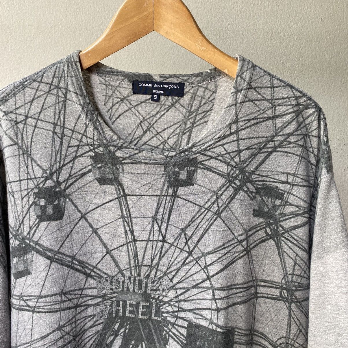 Comme des Garcons Homme COMME des GARCONS HOMME Ferris Wheel Grey Graphic Print Tee Size US S / EU 44-46 / 1 - 3 Thumbnail
