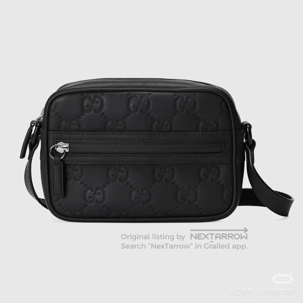 Gucci Gucci Black Embossed Logo Camera Bag. Size ONE SIZE - 6 Thumbnail