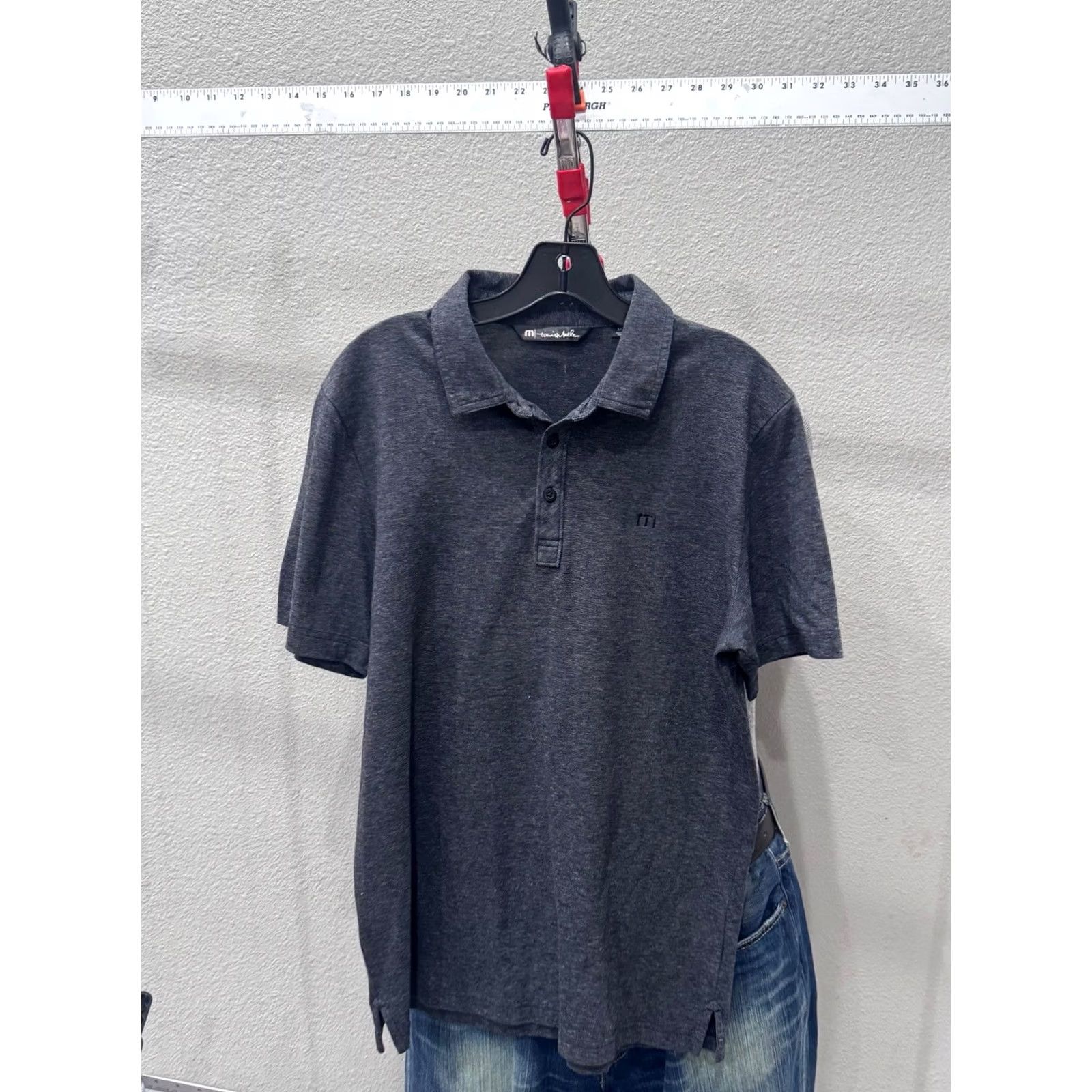 TravisMathew Travis Matthew Gray Soft Medium M POLO SHIRT Size US M / EU 48-50 / 2 - 2 Thumbnail
