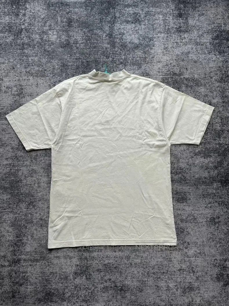 Balenciaga Beige Double B Logo Short Sleeve.