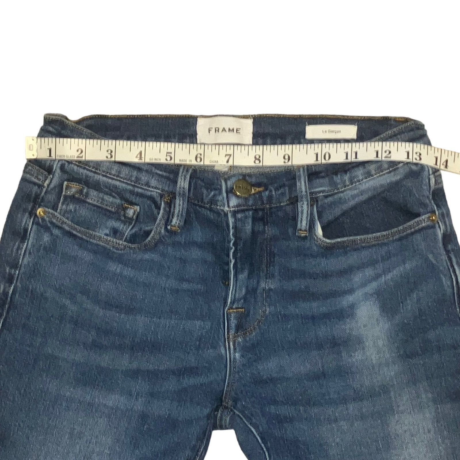 Frame Frame - Le Garcon Boyfriend Jean in Medium Blue-size 24 Size 24" / US 00 / IT 34 - 9 Thumbnail