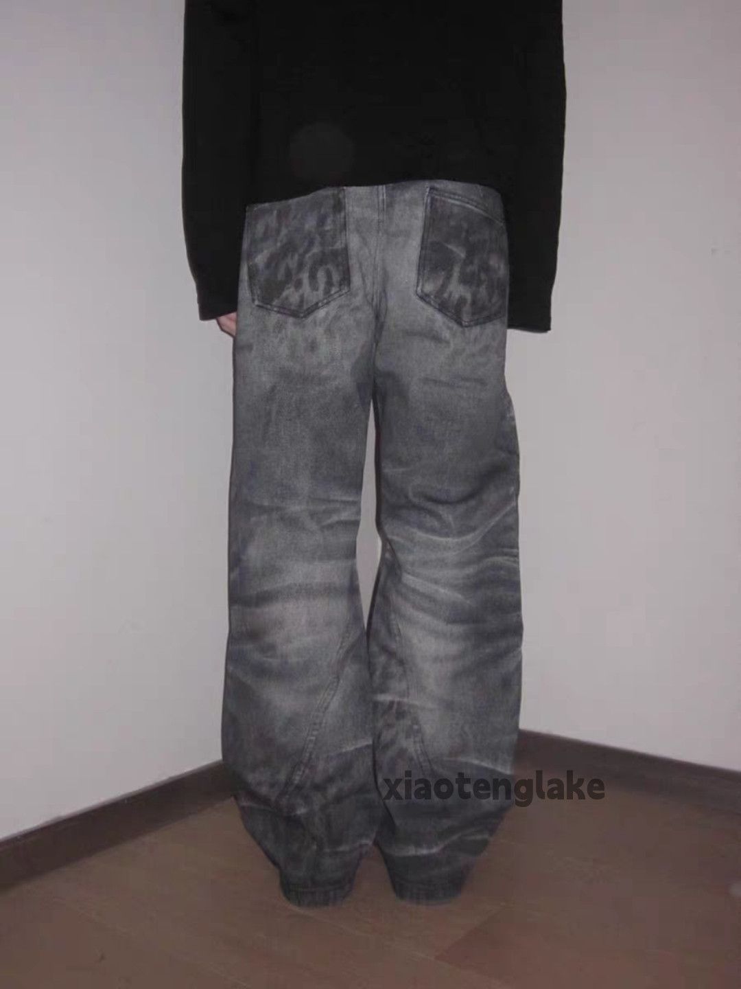 Japanese Brand × Jean Opium Cargo Flared Stack Jeans, Wide Leg