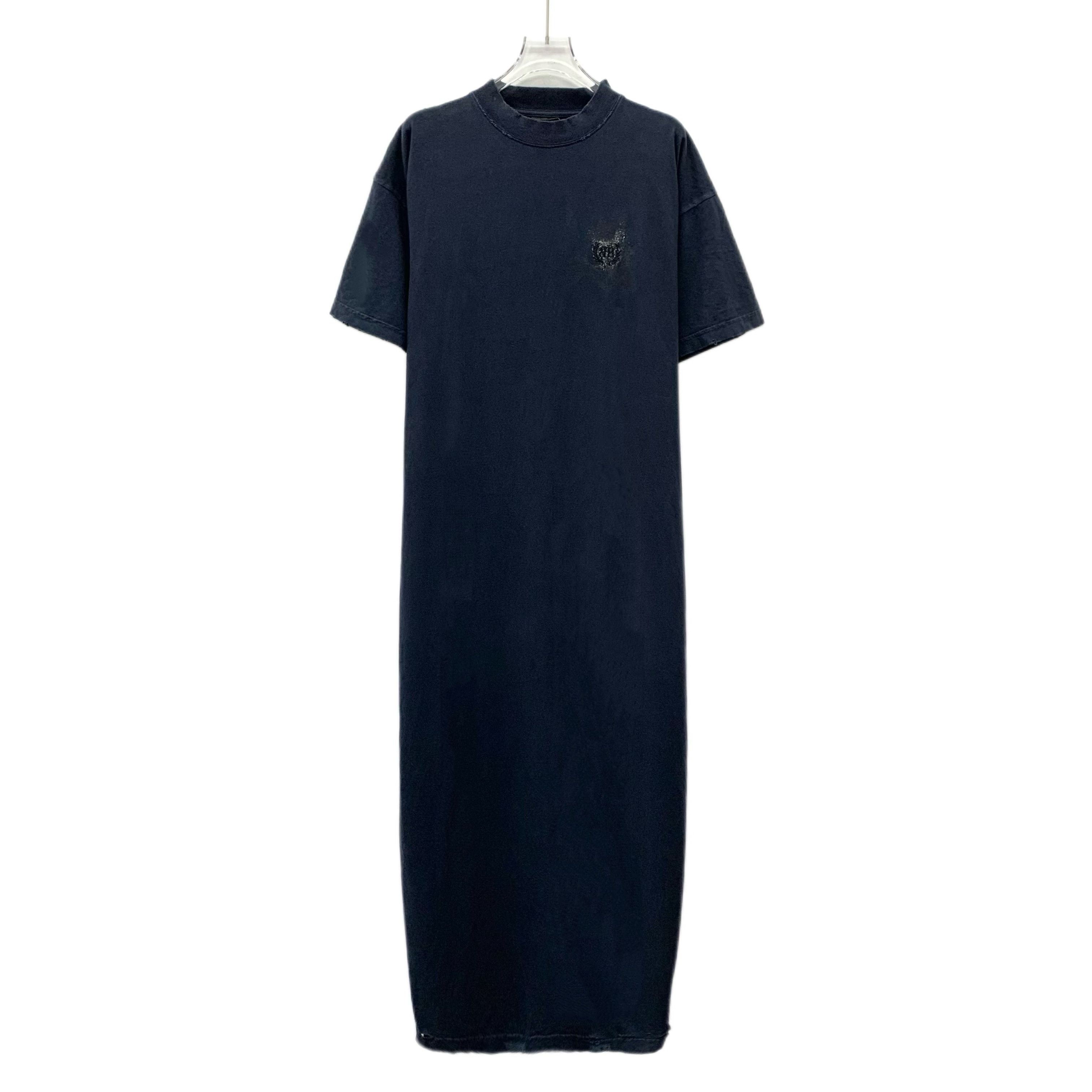 Balenciaga Balenciaga Distressed Logo Dress Black (S) Size S / US 4 / IT 40 - 1 Thumbnail
