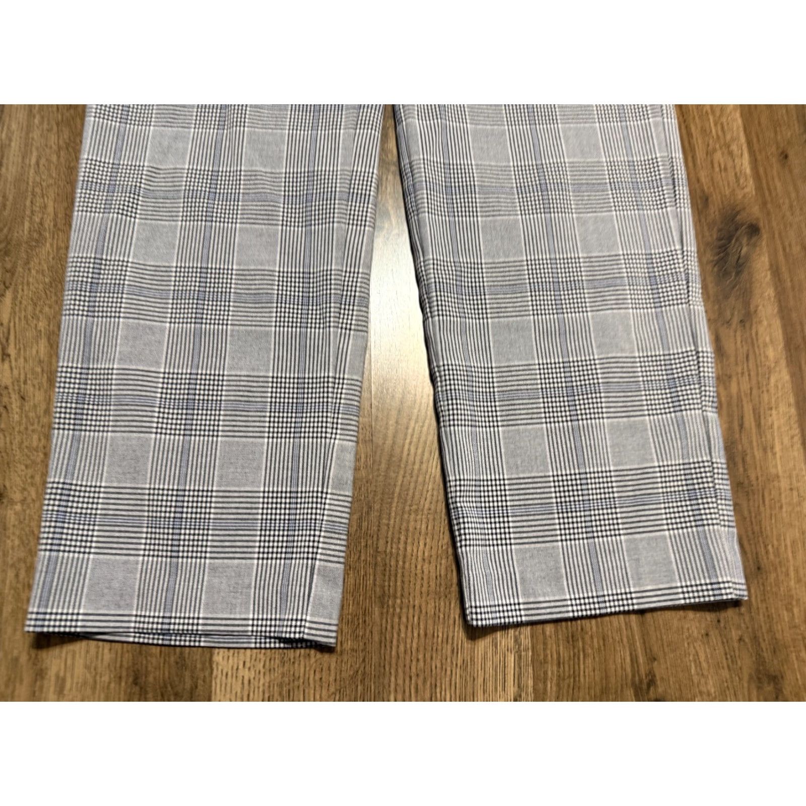 H&M H&M Pants Women's Size Small Grey White Black Plaid Tie Waist Regular Fit Size 28" / US 6 / IT 42 - 3 Thumbnail