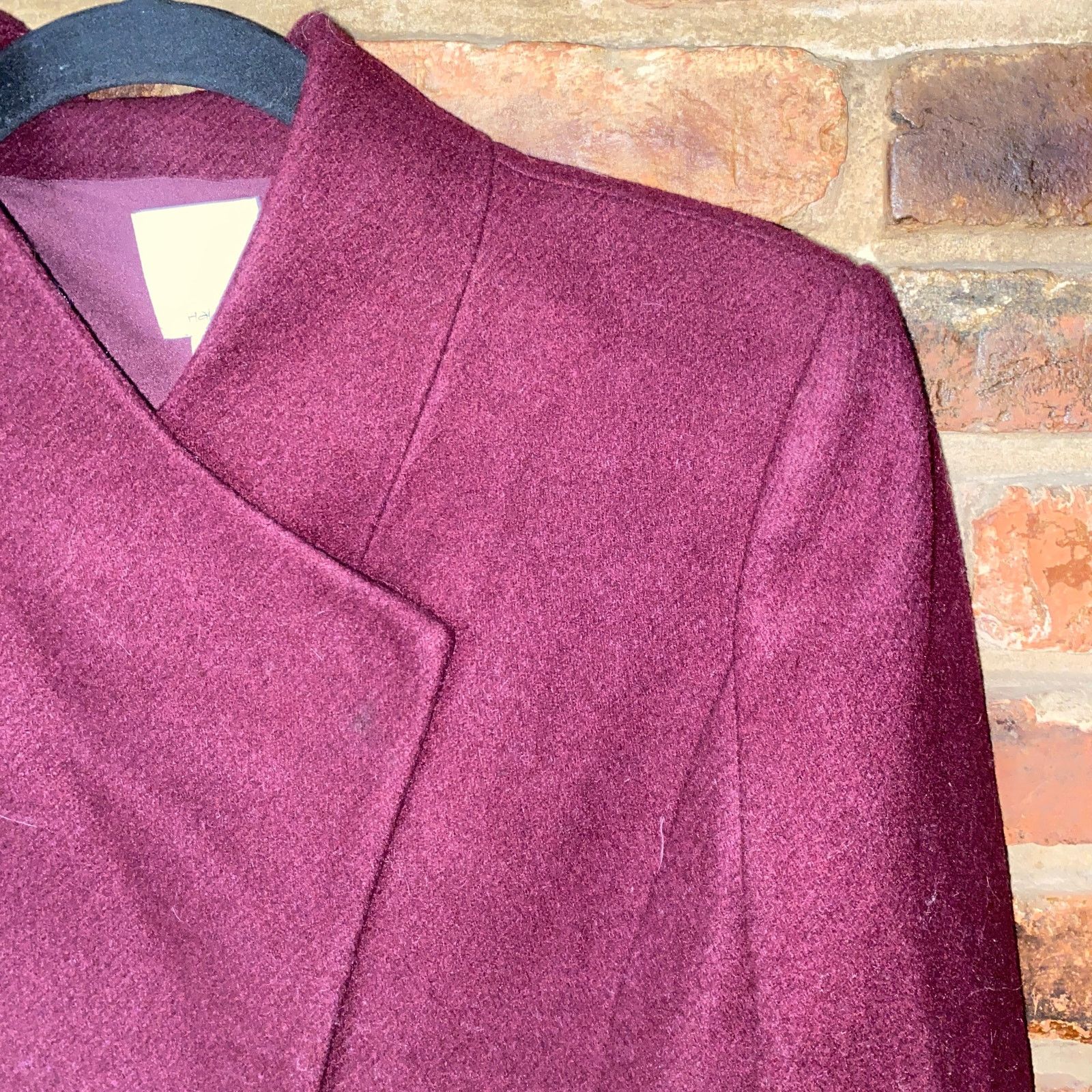 Other Halogen Burgundy Wool Blend Wrap Jacket Pea Coat Size Small Size S / US 4 / IT 40 - 2 Thumbnail