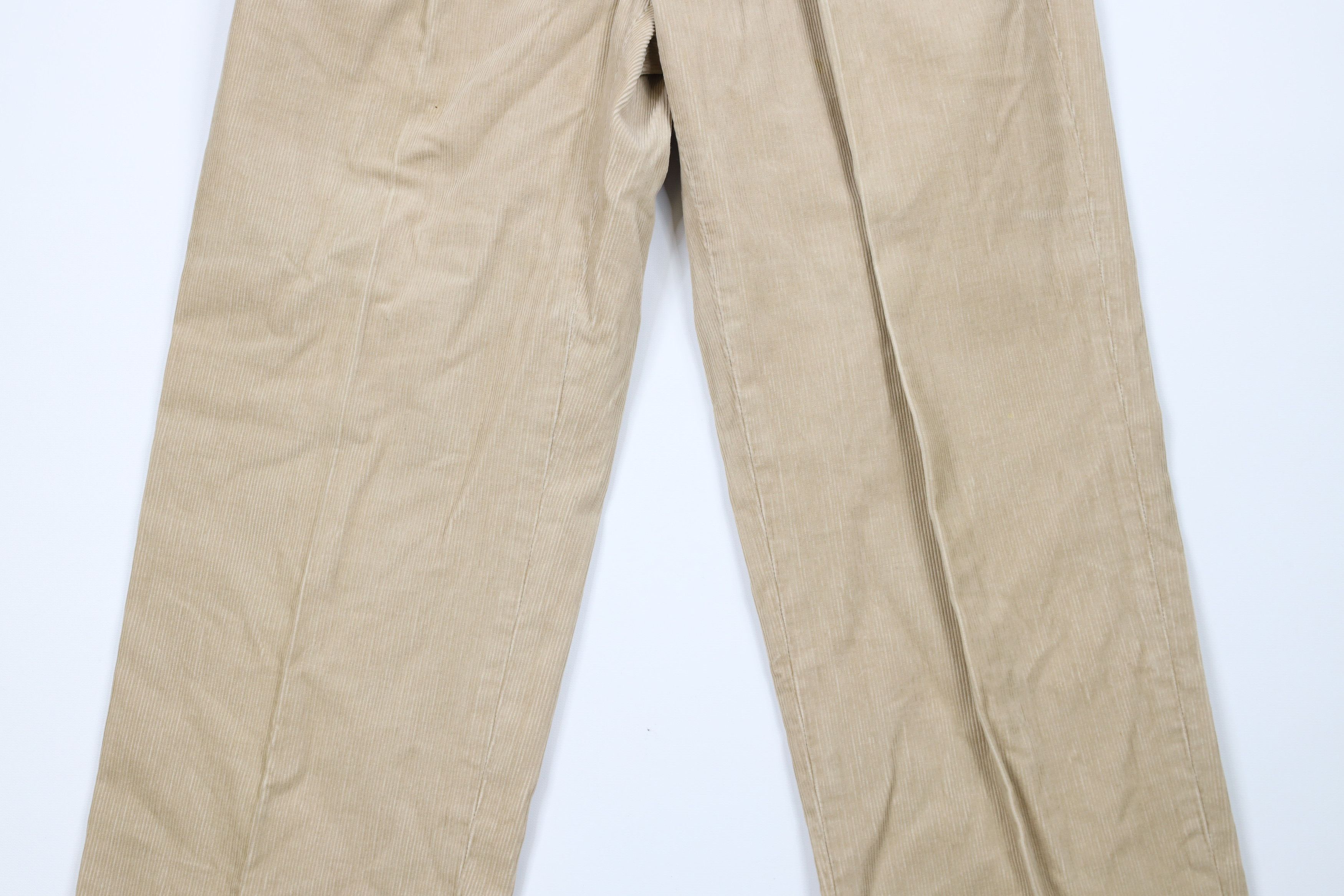Ralph Lauren × Vintage Vintage 90s Ralph Lauren Cuffed Pleated Corduroy Pants Size US 31 - 3 Thumbnail