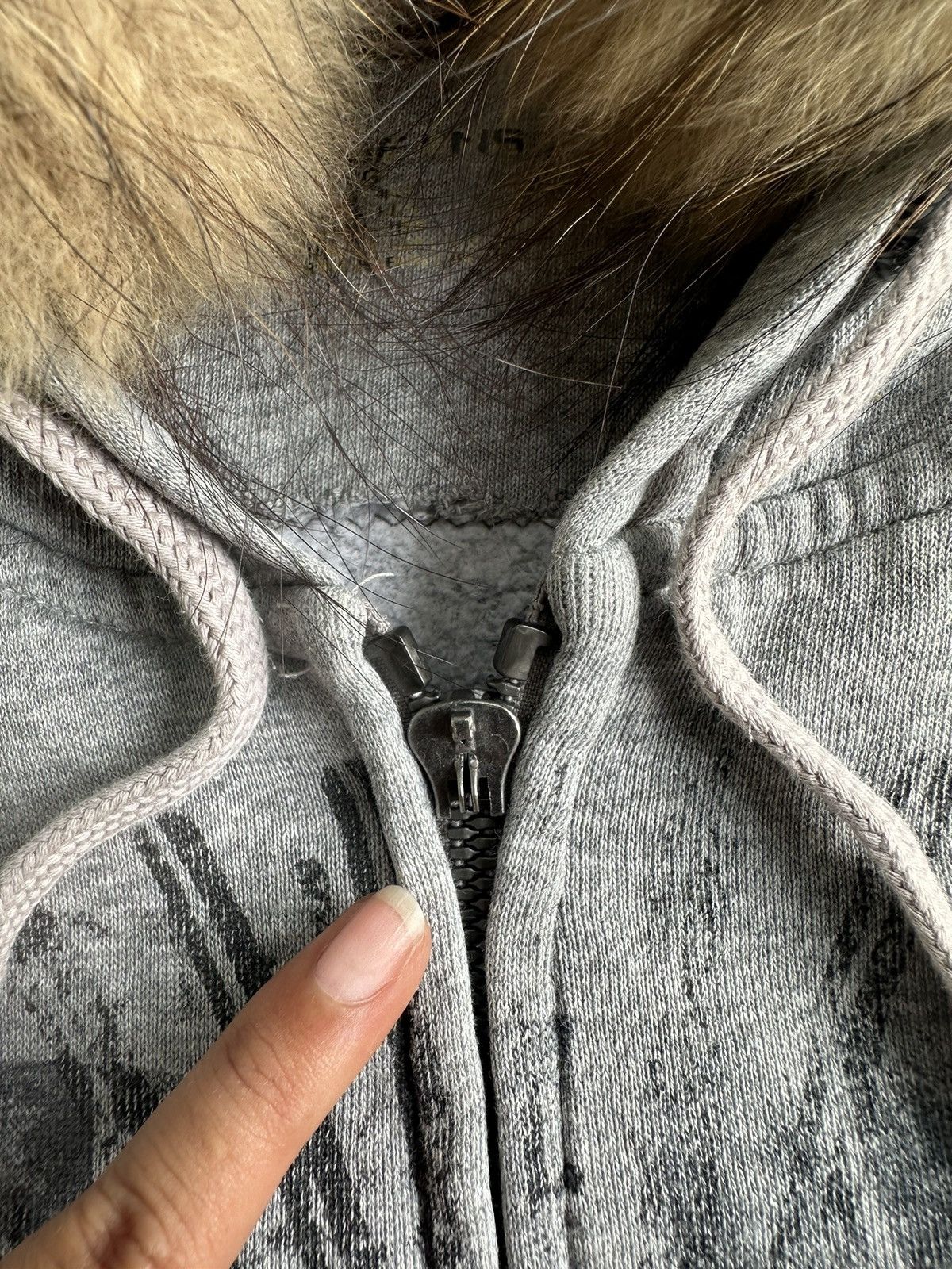 Hysteric Glamour CRAZY DISTRESSED FUR ZIP HOODIE ABSTRACT IFSIXWASNINE STYLE Size US XL / EU 56 / 4 - 5 Thumbnail