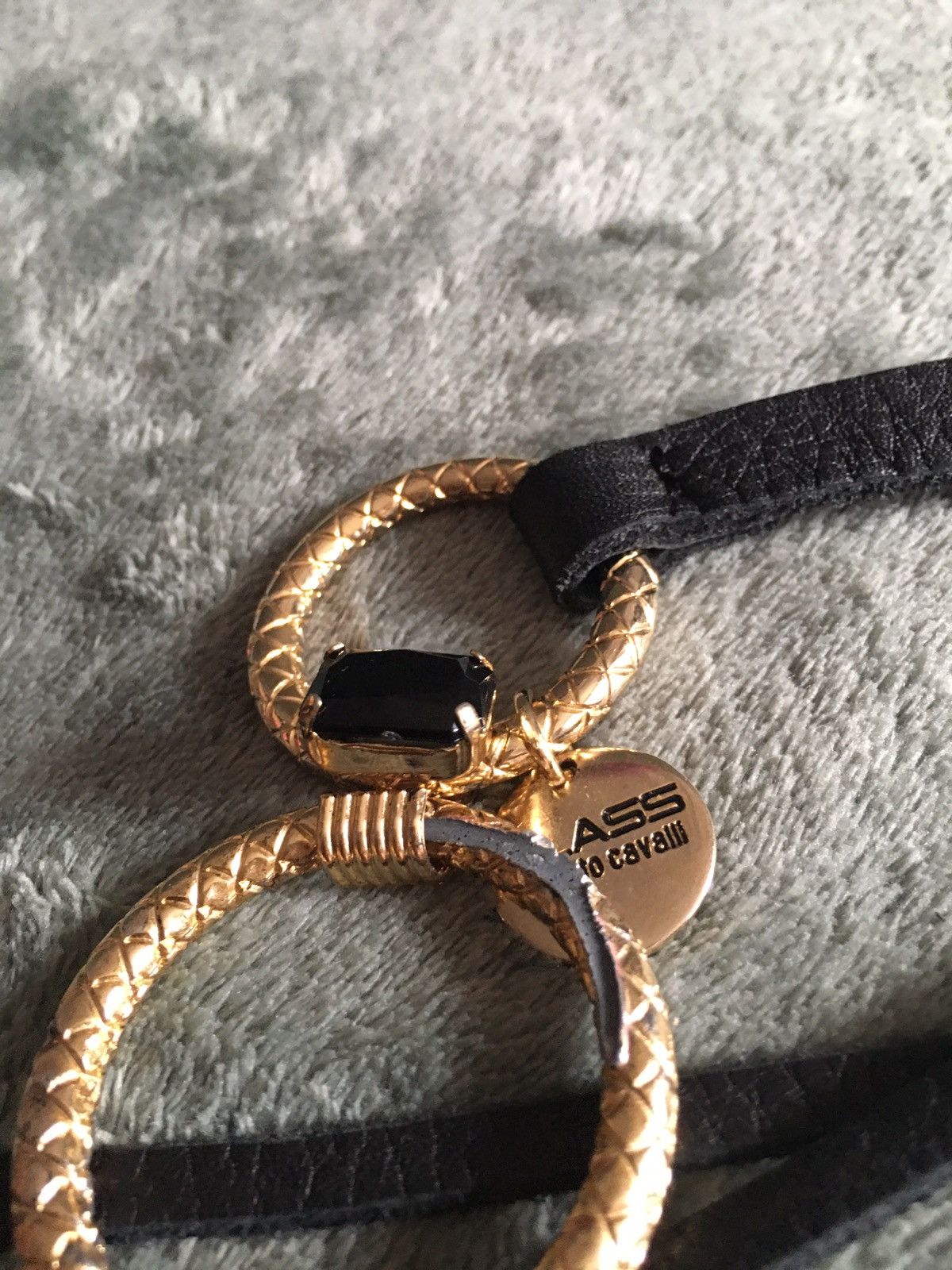 Roberto Cavalli Roberto Cavalli Class Leather Golden Rings Dress Belt Size ONE SIZE - 5 Thumbnail