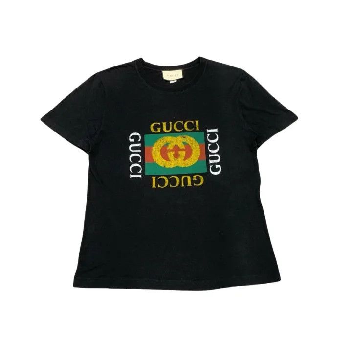Gucci Gucci Distressed Flag Short Sleeve T-Shirt Size US XXL / EU 58 / 5 - 1 Thumbnail