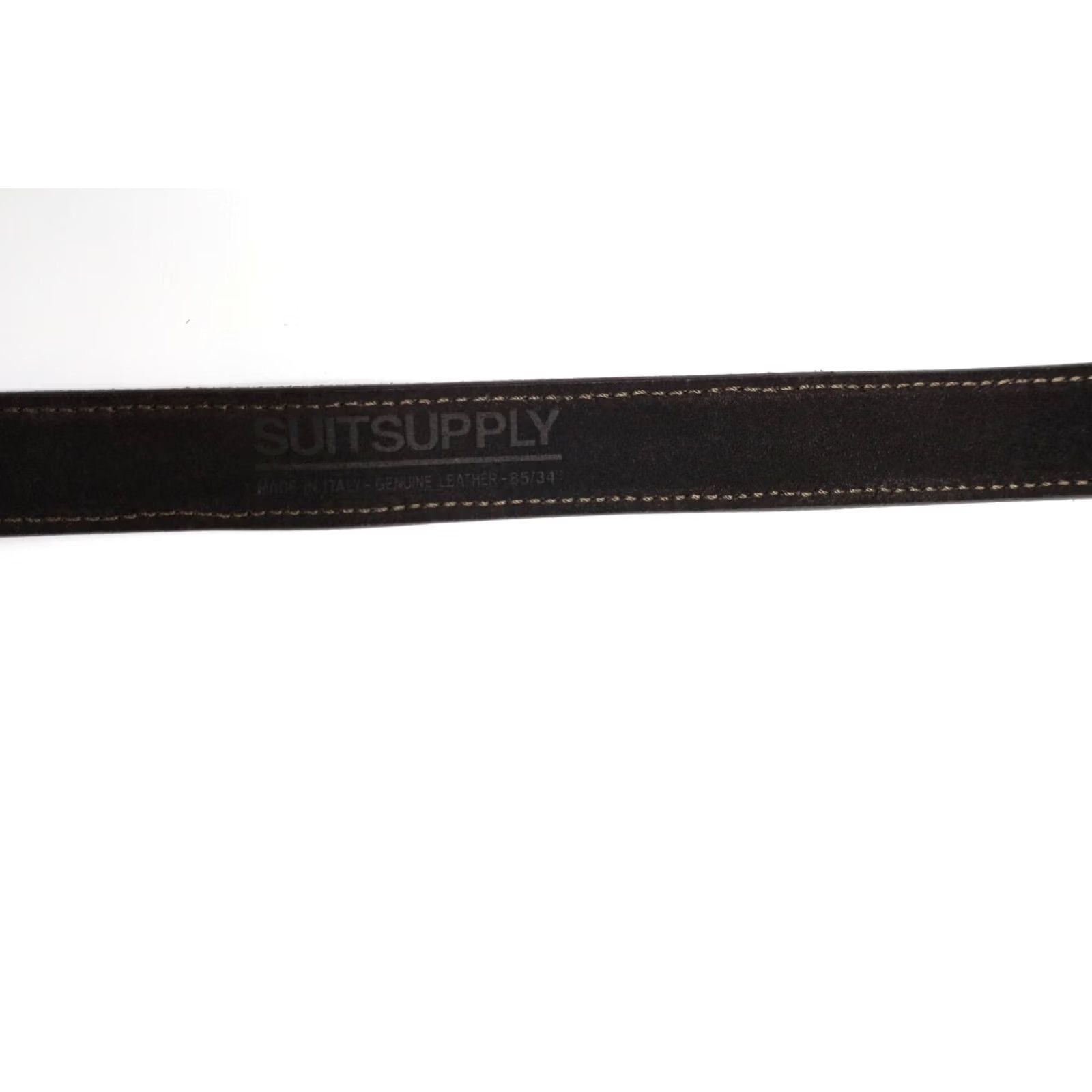 Suitsupply Suitsupply Belt Mens 85/34 Suede Leather Brown Ring Double Buckle Size ONE SIZE - 4 Thumbnail
