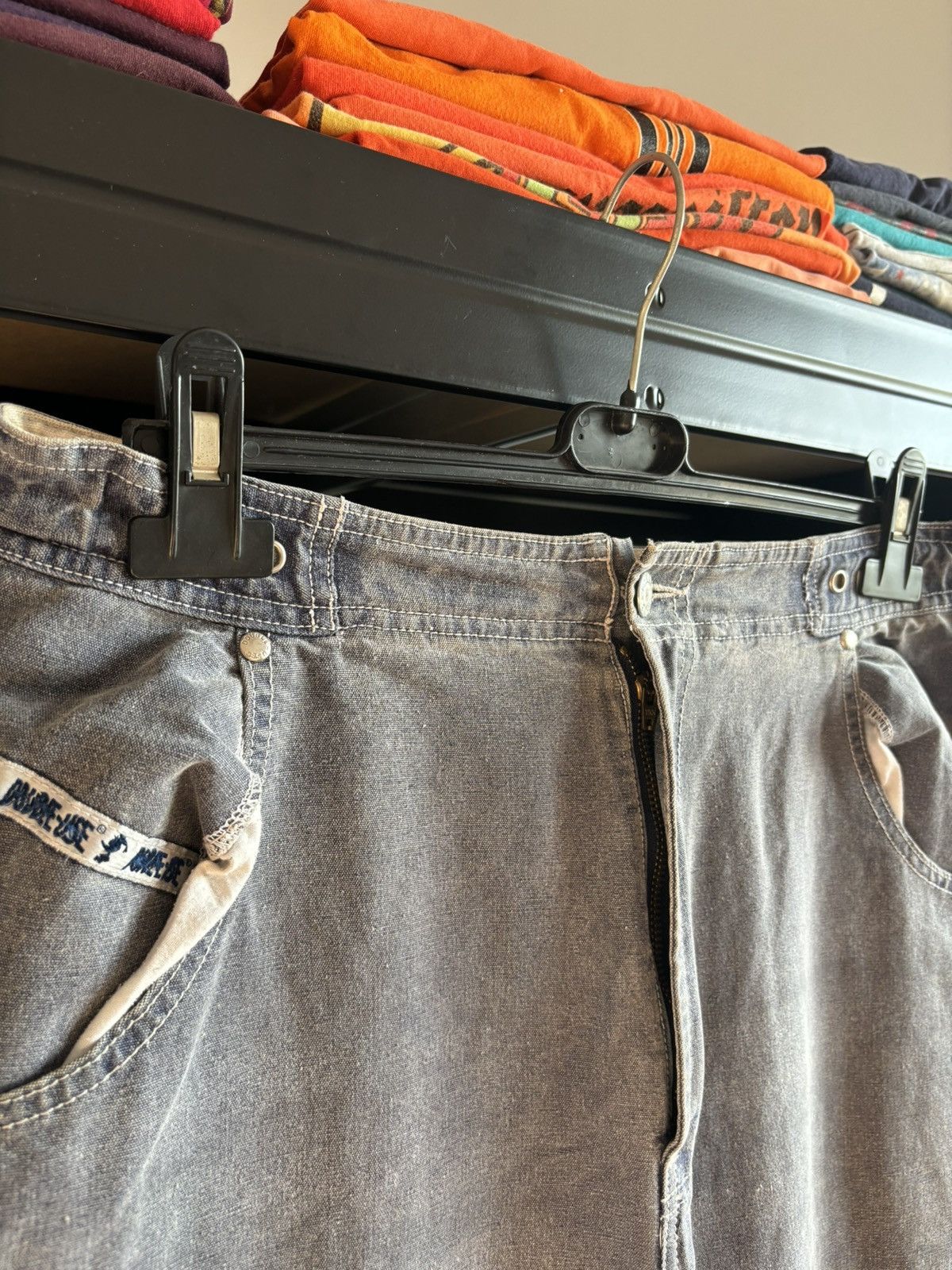 Disney × Mickey Mouse Disney Mickey Mouse Distressed Denim Workwear Rare Grey Size US 34 / EU 50 - 8 Thumbnail