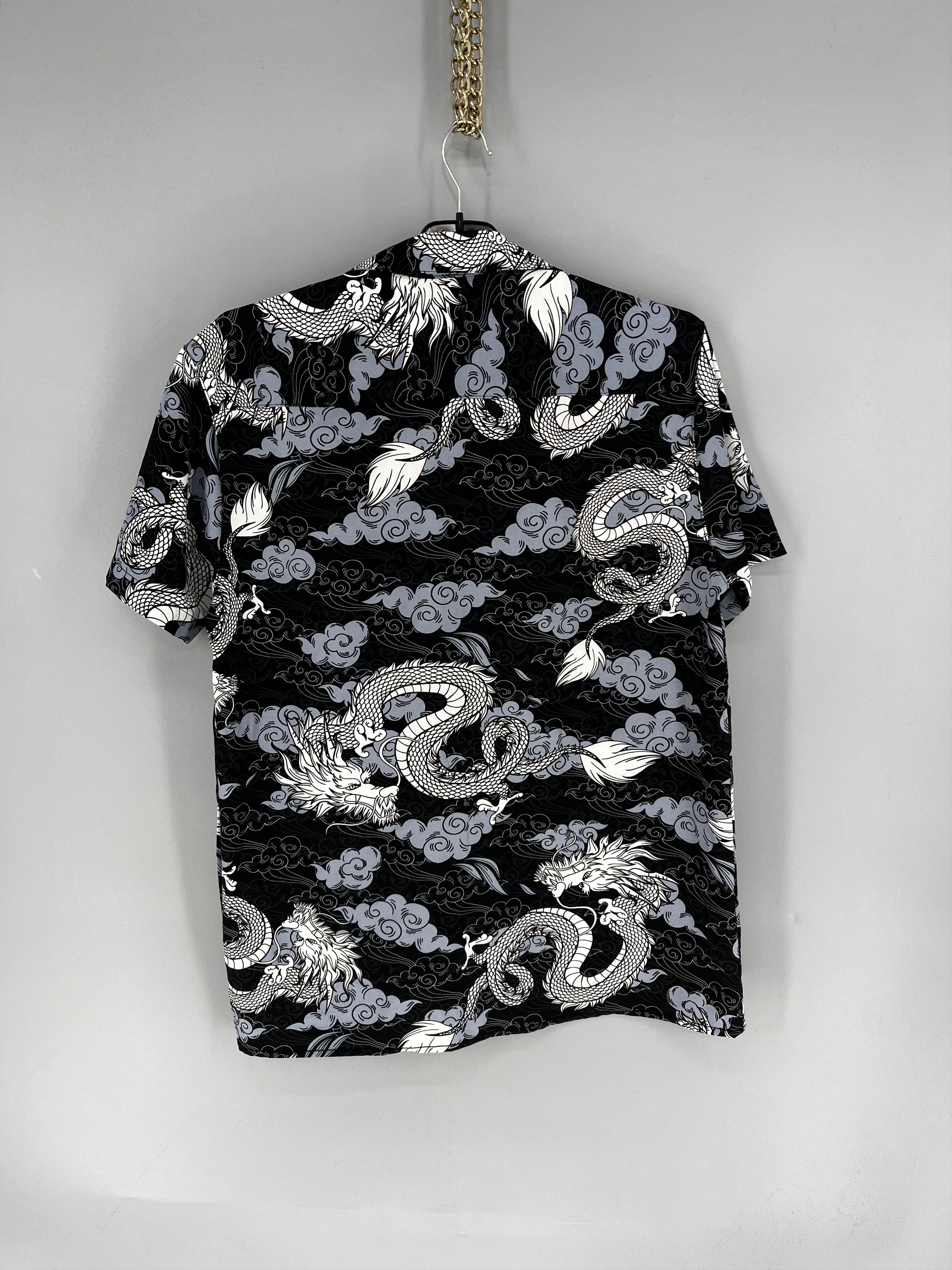 Japanese Brand Vintage Y2k Washed AvantGarde Tribal Tee Dragon Button Ups Size US M / EU 48-50 / 2 - 8 Thumbnail