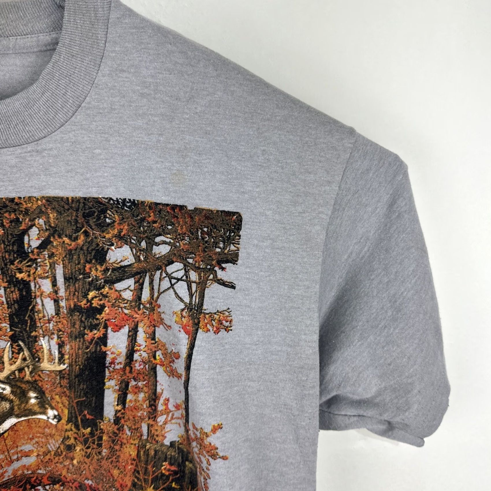 Vintage VINTAGE Bloopers Shirt Mens XL Gray Michael Sieve Graphic Art Deer Nature Animal Size US XL / EU 56 / 4 - 7 Thumbnail
