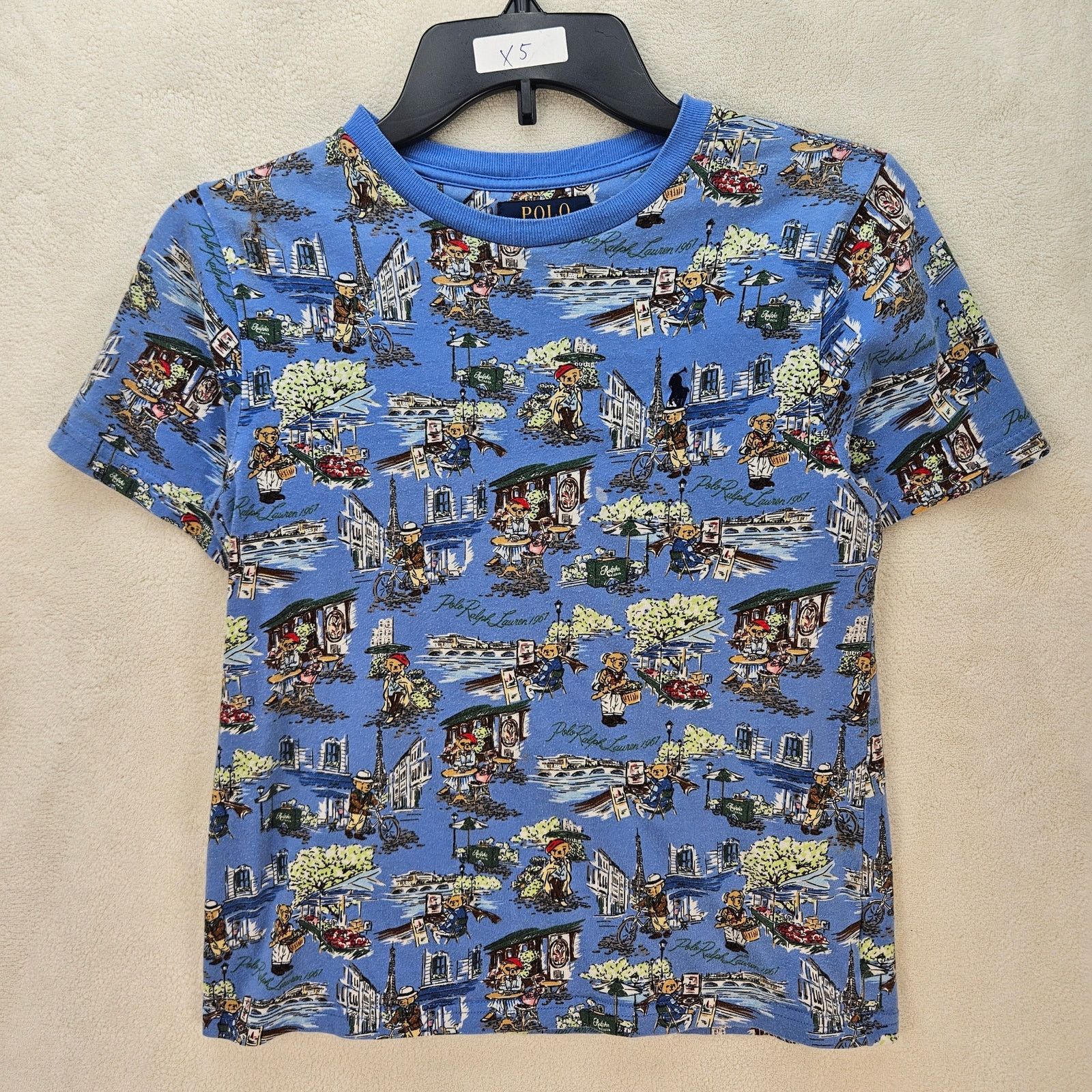 Polo Ralph Lauren POLO RALPH LAUREN BOYS MEDIUM(10-12) BLUE GRAPHICS TSHIRT Size US M / EU 48-50 / 2 - 1 Thumbnail