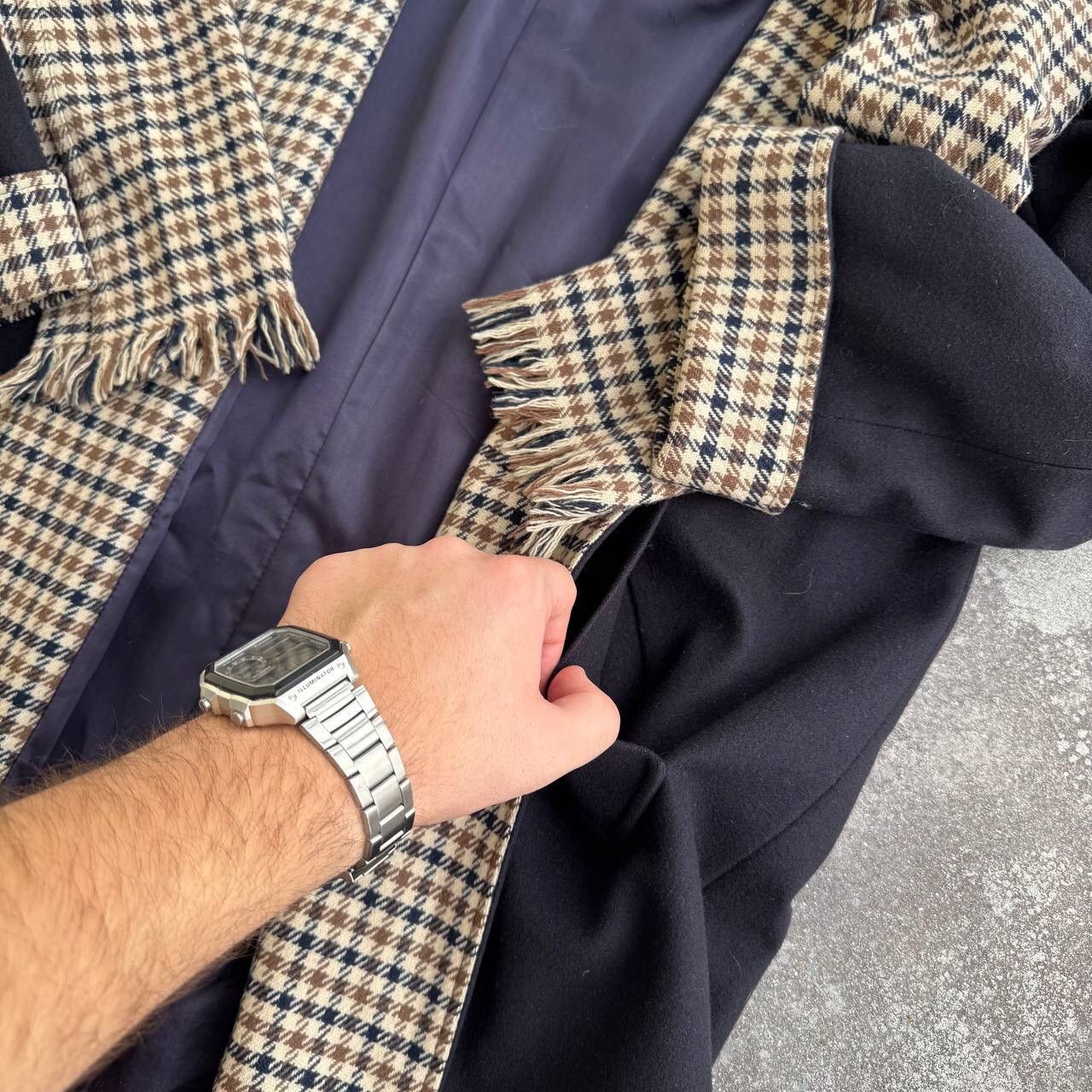 Aquascutum × Vintage 80s Aquascutum Limited Vintage Navy Wool Trench Coat Size L / US 10 / IT 46 - 11 Thumbnail
