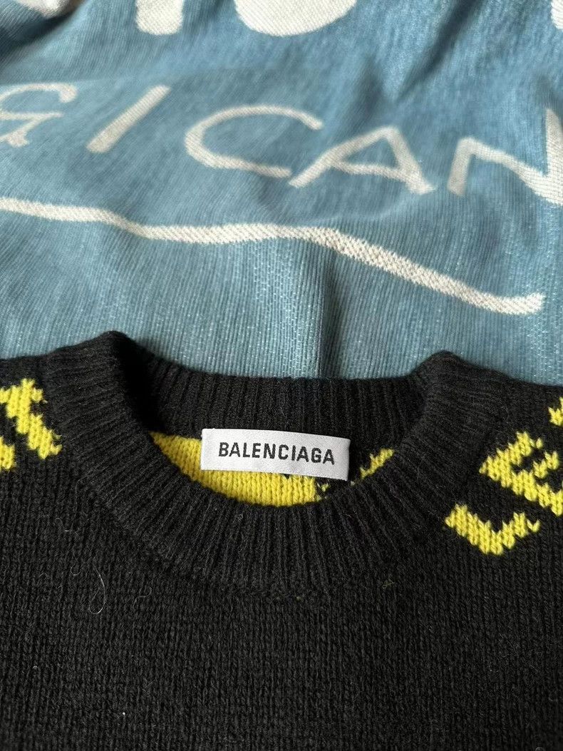 Balenciaga Balenciaga Black and Yellow Barrage Sweater Size US XS / EU 42 / 0 - 4 Thumbnail