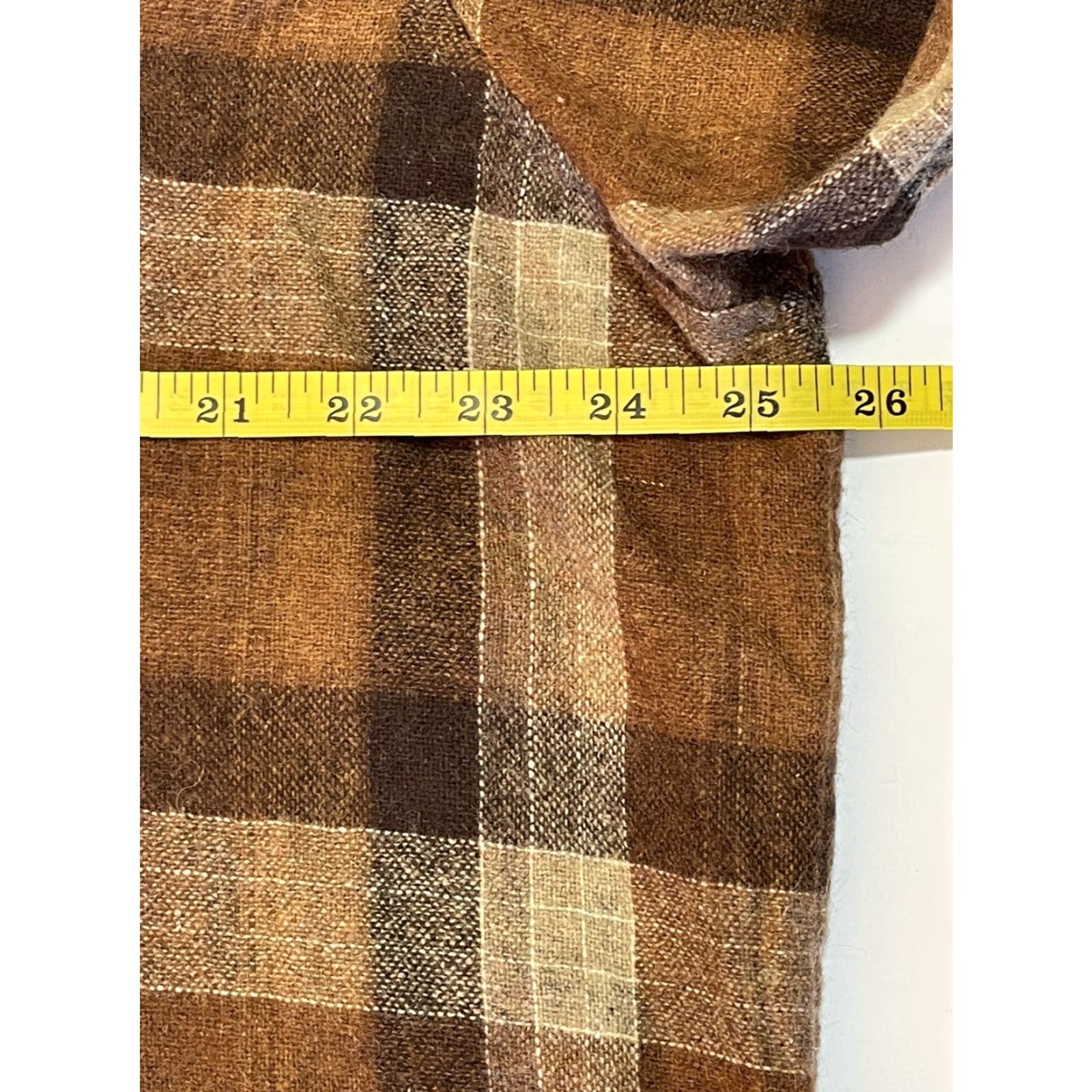 Vintage VINTAGE Craig Noble Wool Flannel Button-Up Shirt XL Brown Plaid 70s 80s Mens Size US XL / EU 56 / 4 - 6 Thumbnail