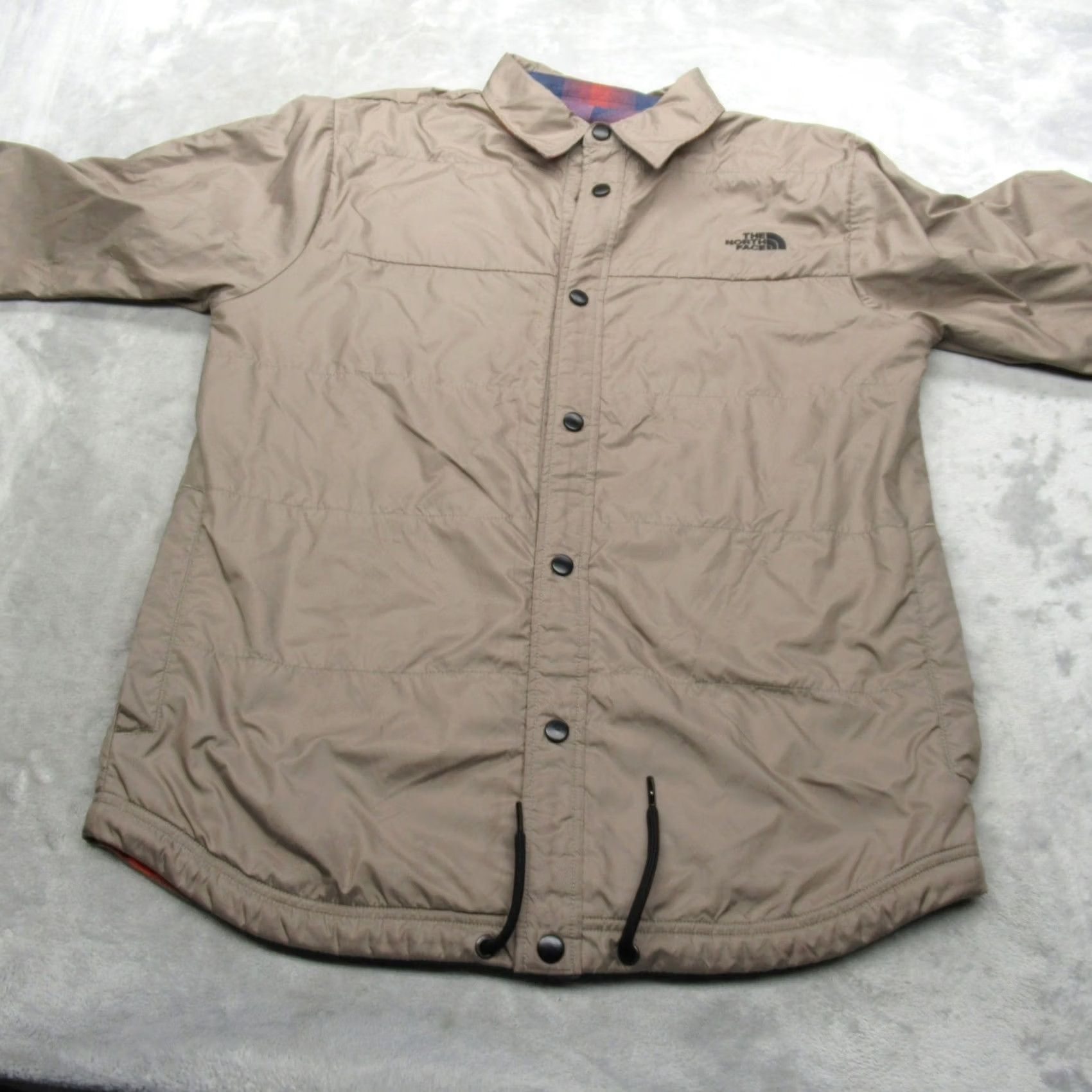 The North Face The North Face Shirt Jacket Mens Small Tan Red Plaid Insulated Reversible Snap Size US S / EU 44-46 / 1 - 7 Thumbnail
