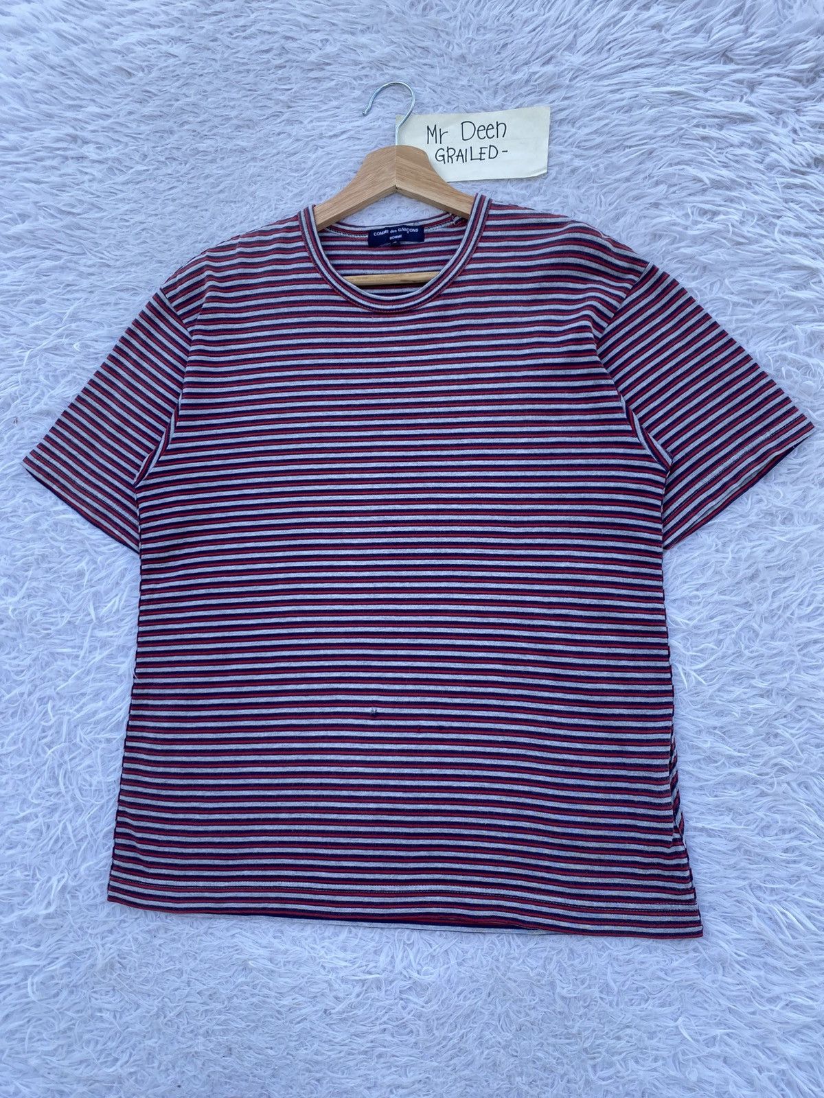 Comme des Garcons Homme Plus Rare AD2006 Comme Des Garcons Homme Stripes Tshirt Size US S / EU 44-46 / 1 - 3 Thumbnail