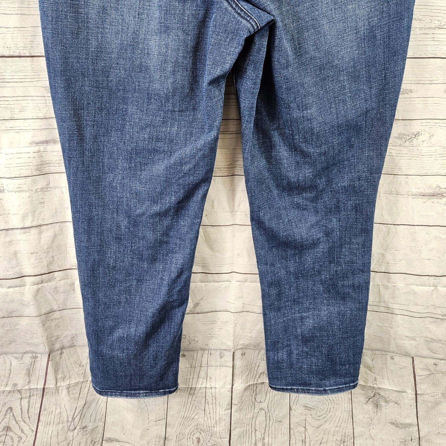 NYDJ NYDJ Womens Ankle Jeans 12 Blue High Rise Distressed Cotton Blend Denim Shirt? Size 34" / US 12 / IT 48 - 5 Thumbnail