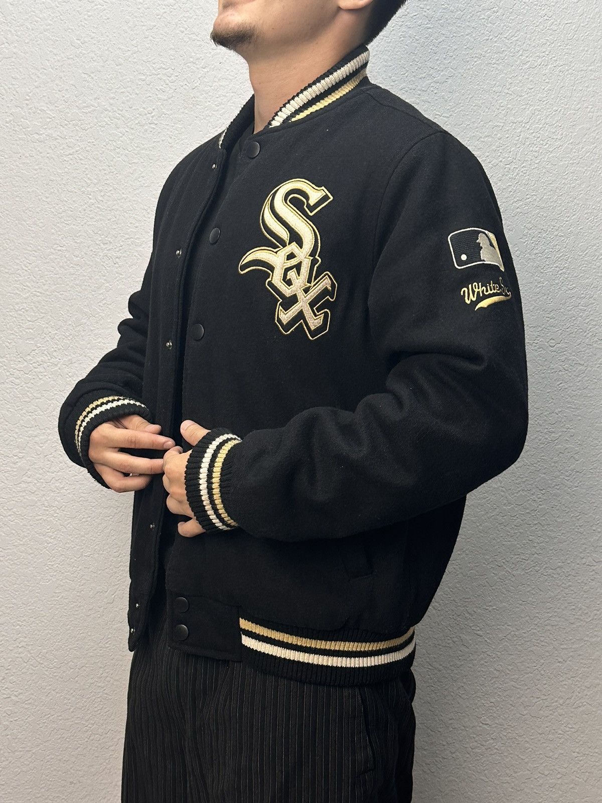 MLB Whitesox Cooperstown Majestic Varsity Bomber MLB Wool Jacket Size US S / EU 44-46 / 1 - 1 Thumbnail